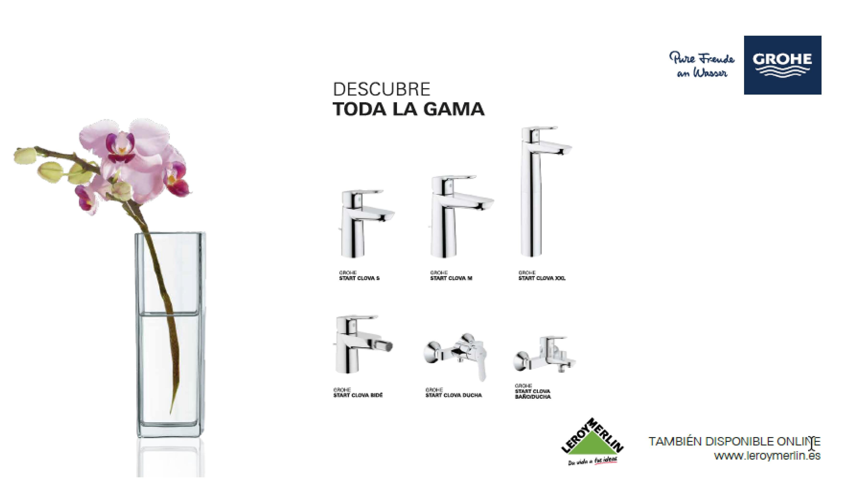 Grifo de lavabo GROHE Start Clova monomando cromo brillo. Antical. Latón - 10