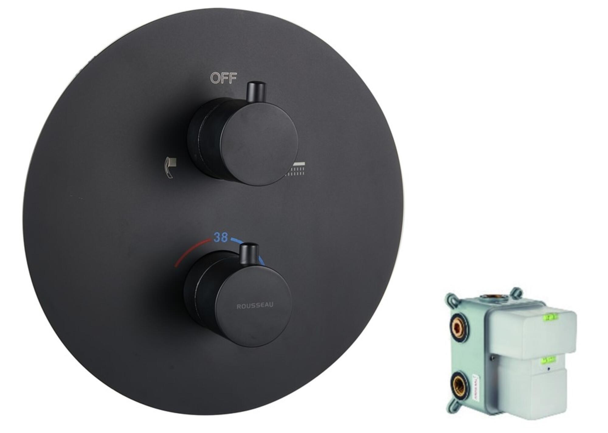 Grifo ducha edouard rousseau ducha empotrado negro