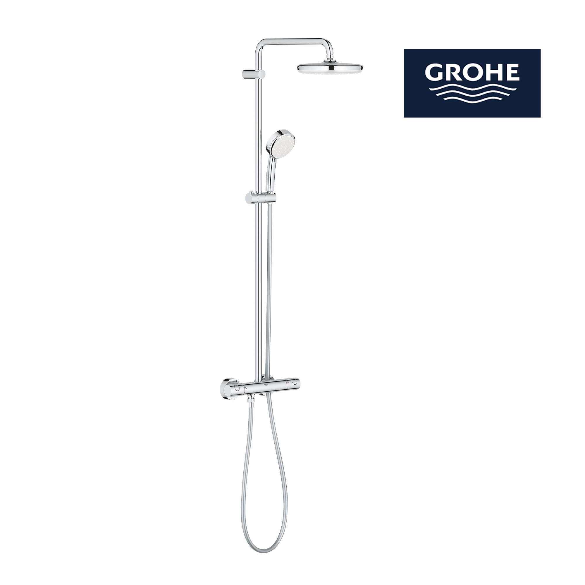 Conjunto de duche com torneira TERMOSTÁTICA START CLOVA 210 CROMADA - 2