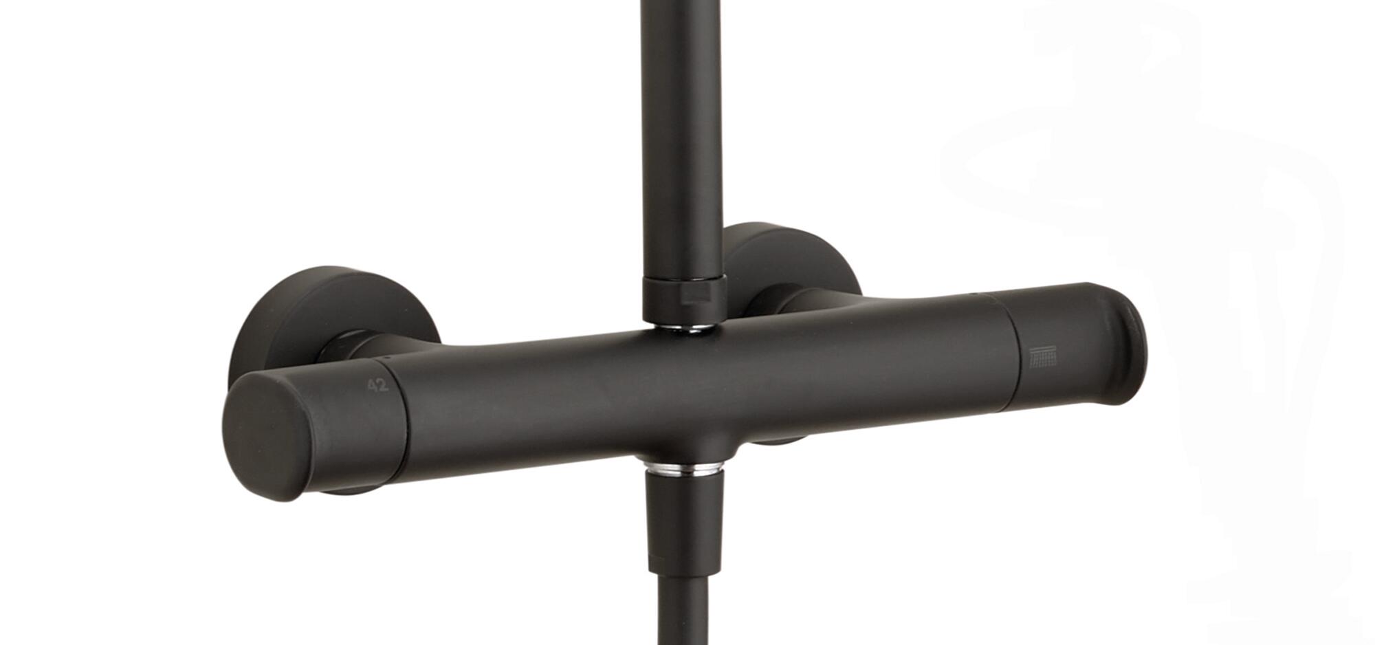 Conjunto de duche COM TORNEIRA TT LEVITY PRETO - 6