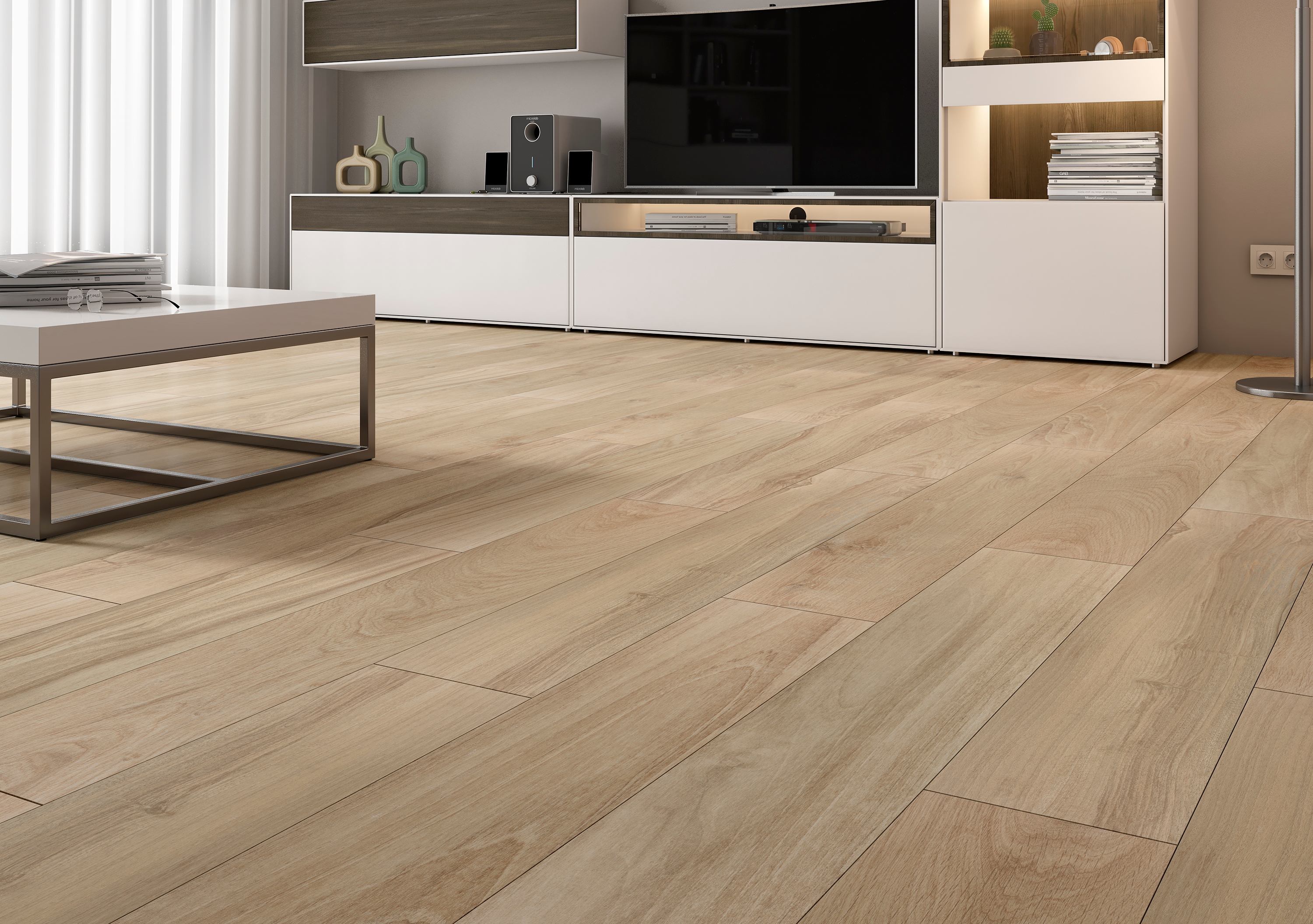 Suelo porcelánico escandinavia efecto madera honey 25x150 cm c1 artens