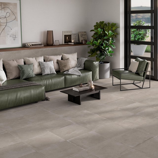 Suelo porcelánico Arcano efecto cemento gris 60x60 cm C1 ARTENS