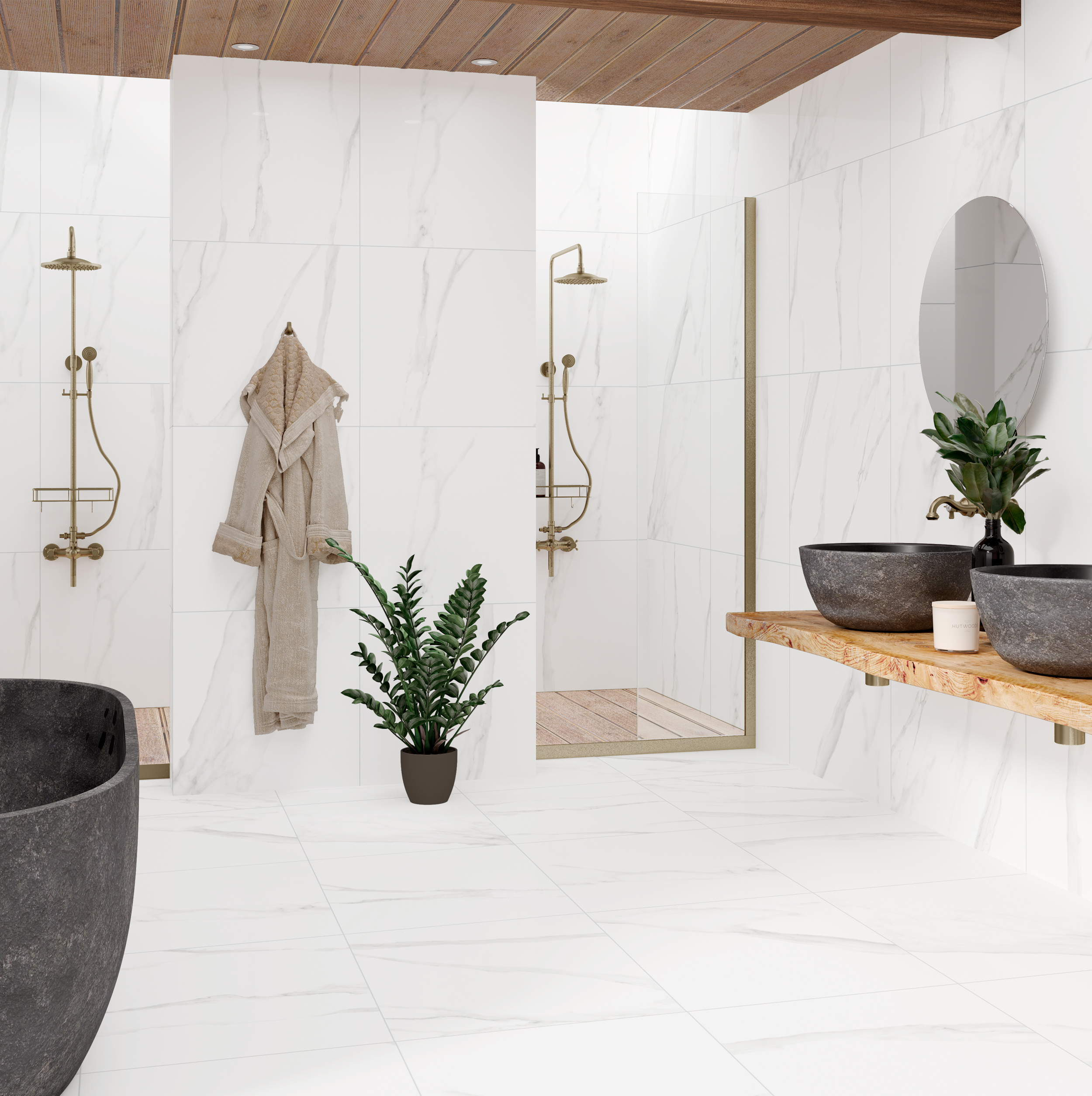 Suelo porcelánico anges efecto mármol blanco 60x60 cm c1 artens