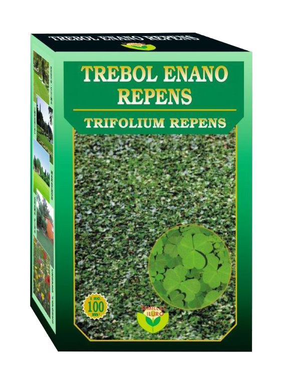 Césped trébol enano trifolium repens iluro 1 kg para terrenos de hasta 100 m²