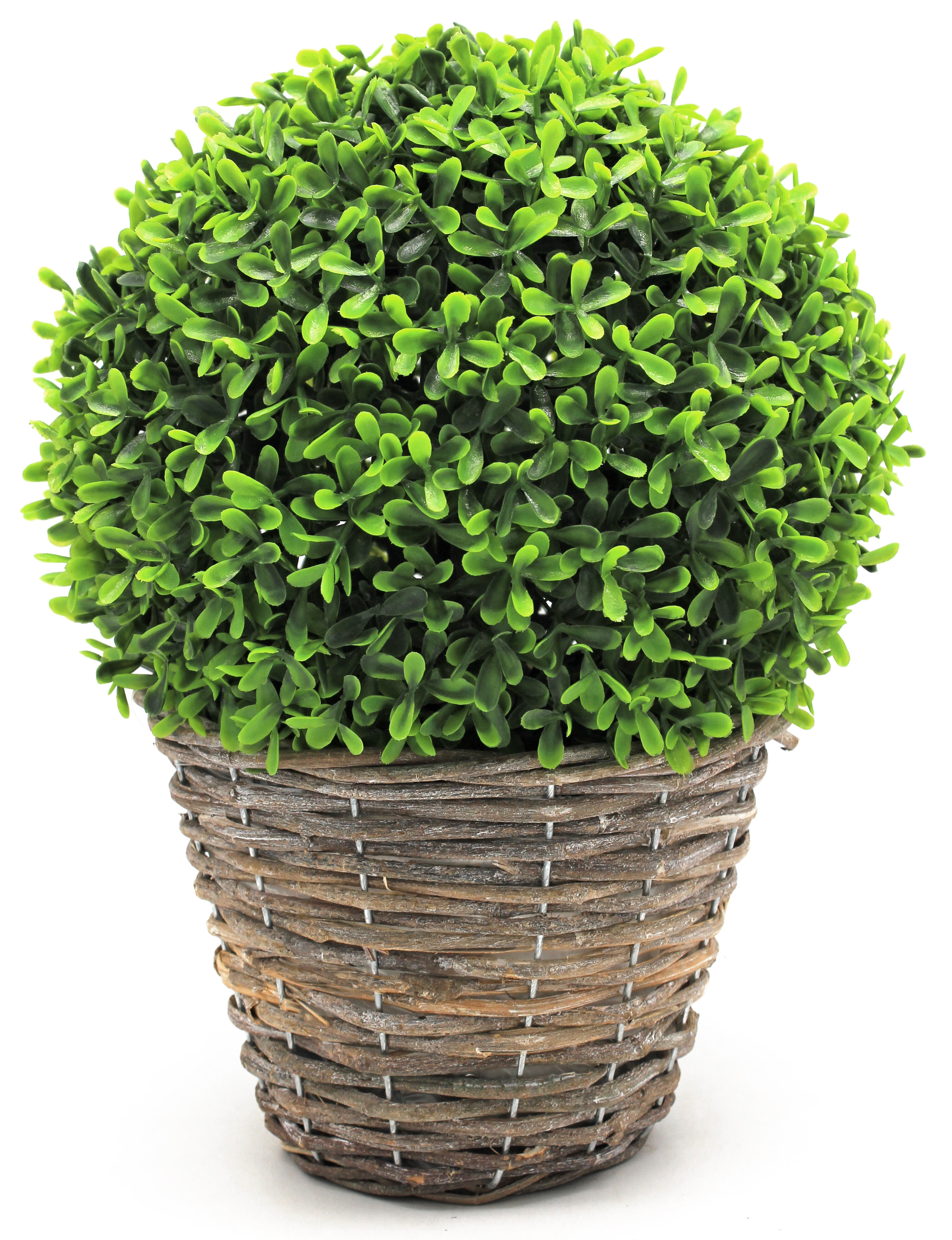 Planta artificial bola boj tea 37 cm en maceta de ø 20 cm