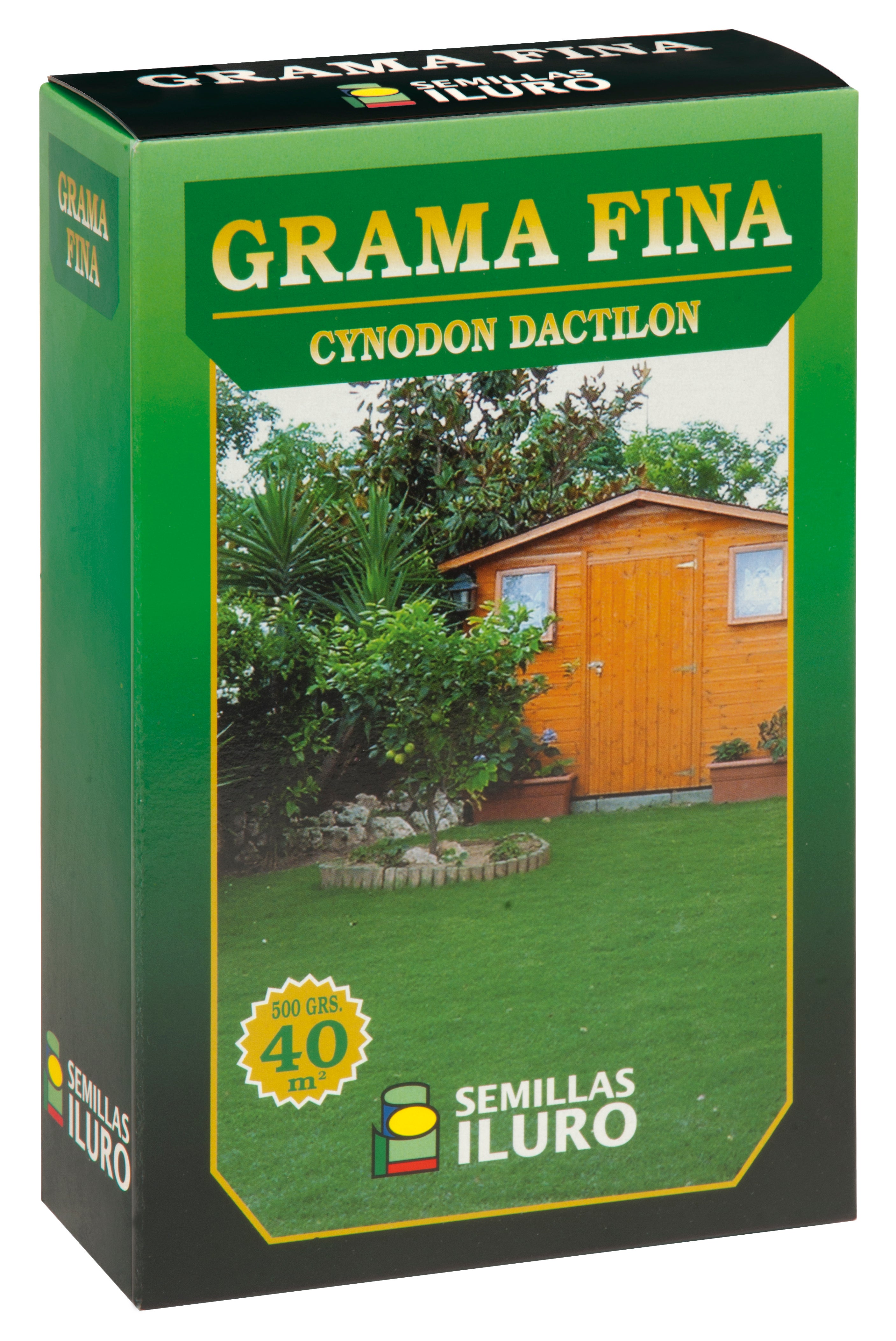 Césped grama fina cynodon dactilon iluro 500 gr para terrenos hasta 40 m²