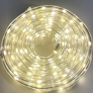 Kwaiffeo Luci natalizie, 10 tubi, luci a LED, per esterni, per Natale, Halloween, albero di Natale, matrimonio, giardino, finestra, bianco caldo