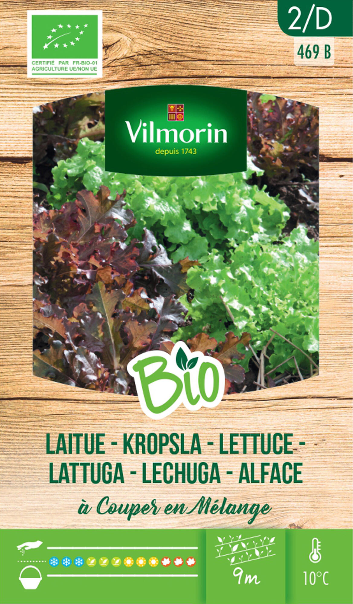 Semillas de lechuga mezcla vilmorin bio