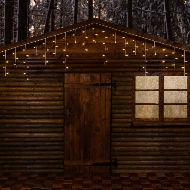 Tenda luminosa natalizia 255 luci led bianche calde H 60 x L 60 cm