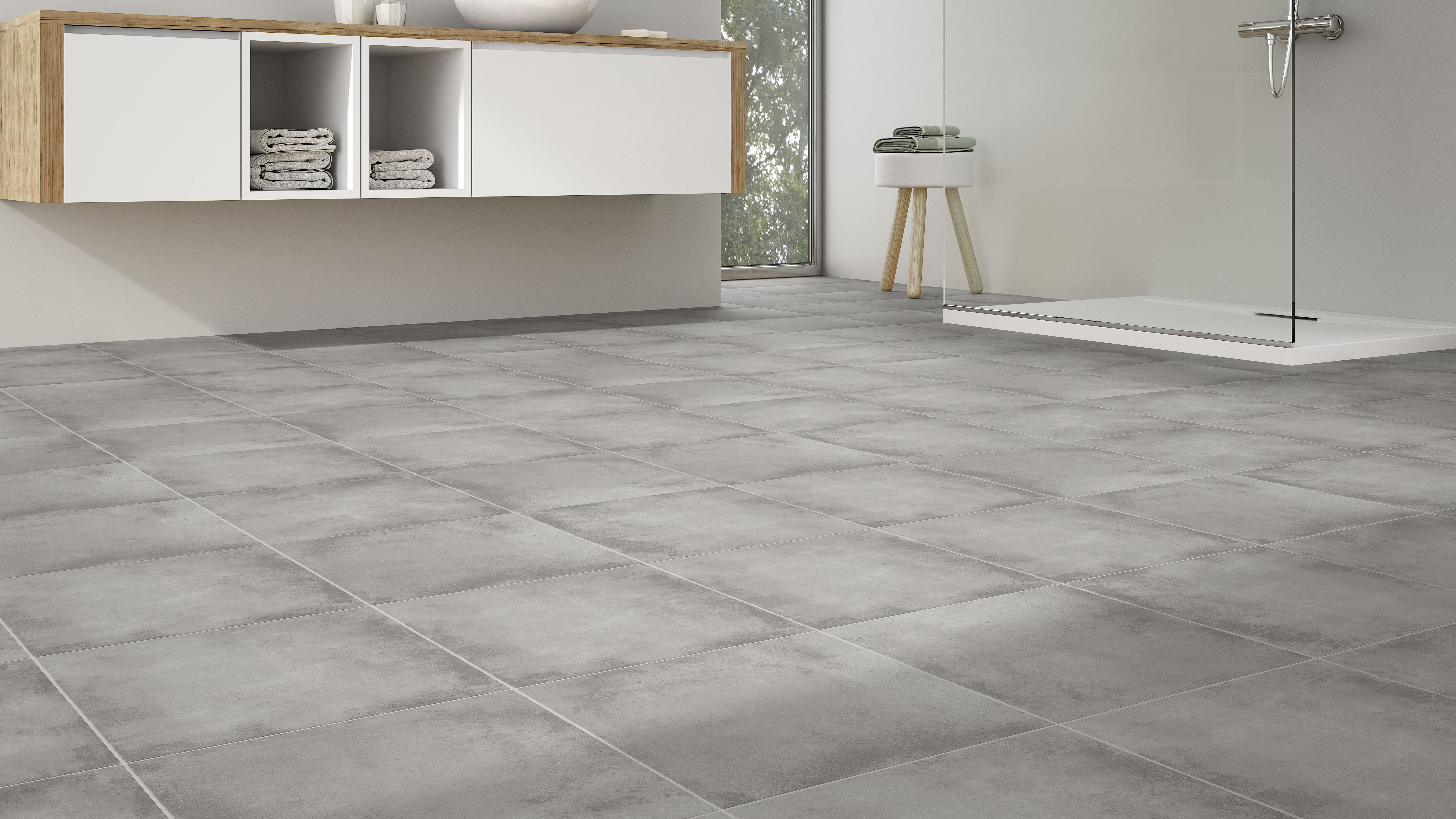 Suelo porcelánico Velez efecto cemento grey 33.3x33.3 cm C3 ARTENS - 4