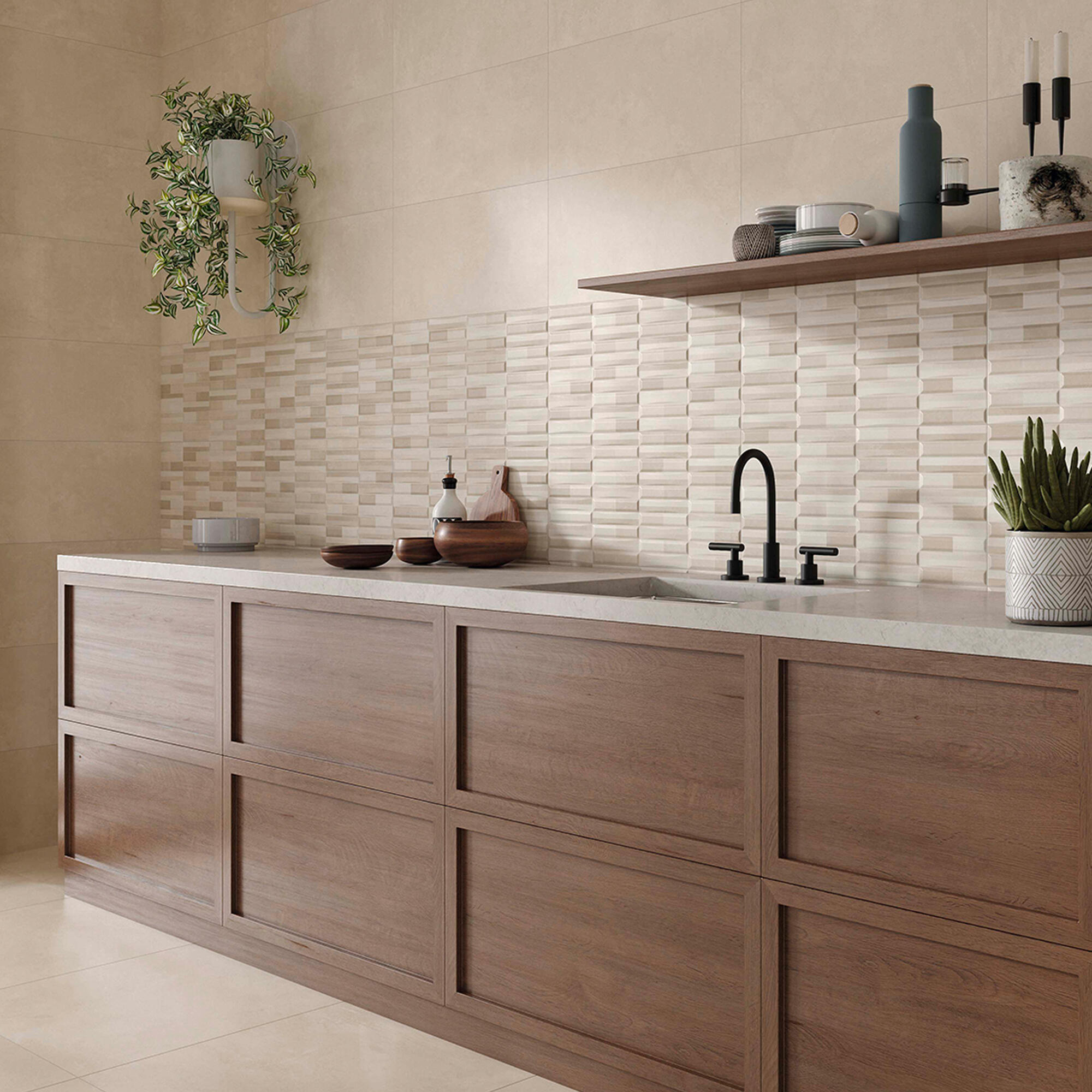 Azulejo cerámico autore efecto piedra deco warm 30x60 cm