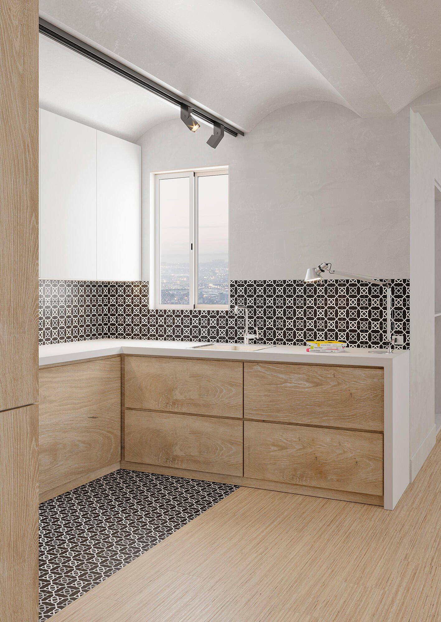 Azulejo porcelánico lama efecto madera beige 15x90 cm