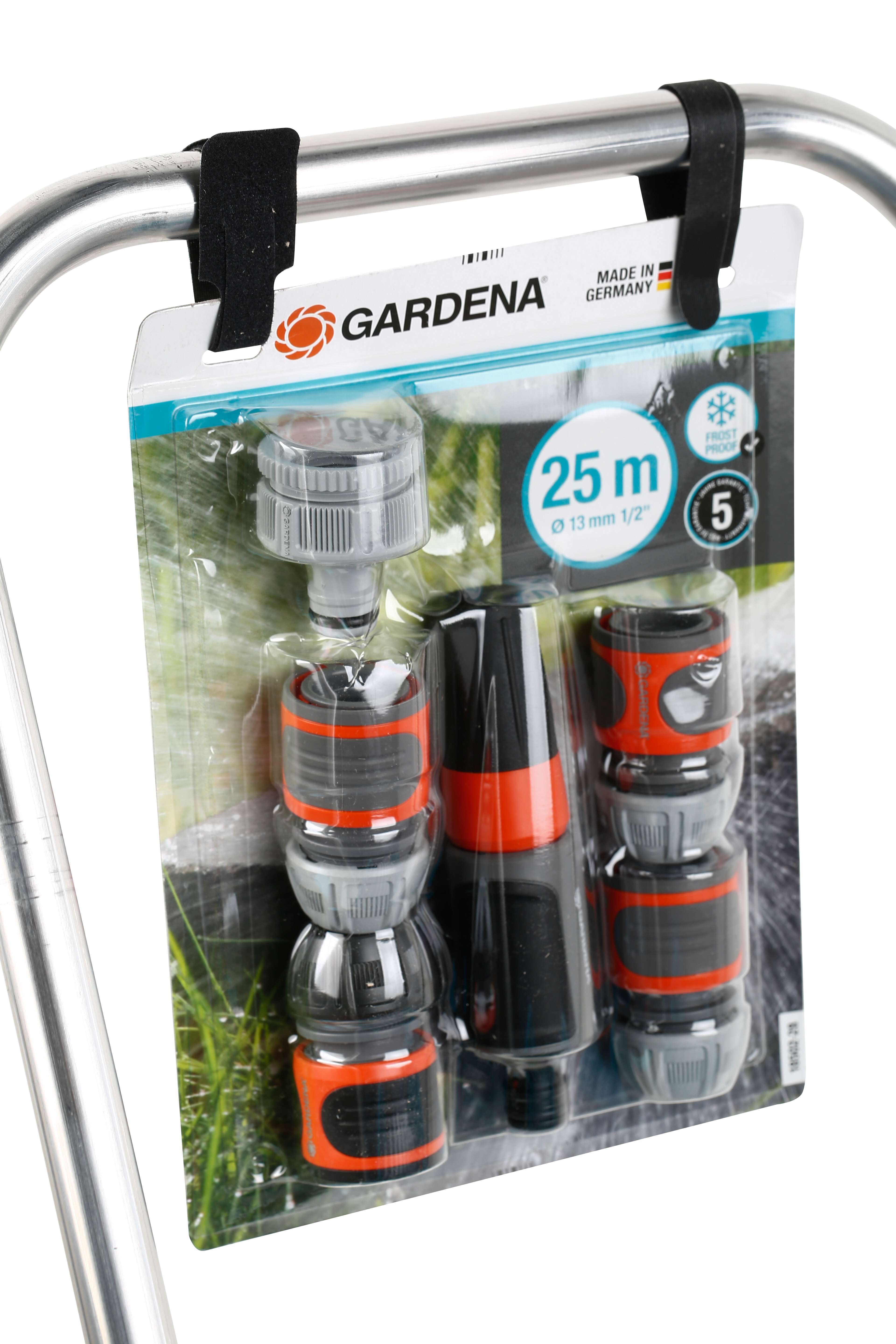 Carro y manguera equipada con ruedas GARDENA de 25m de 13mm de ø - 21