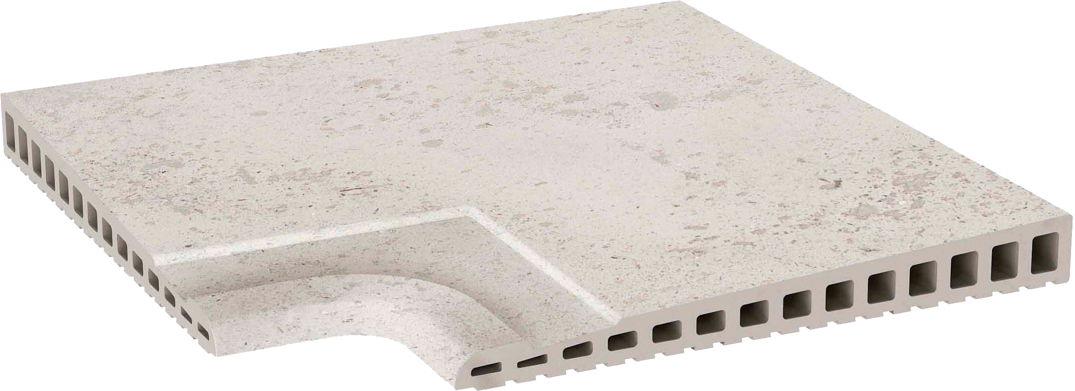 Baldosas para peldaños de escalera cerámica litos de 33x1cm artico