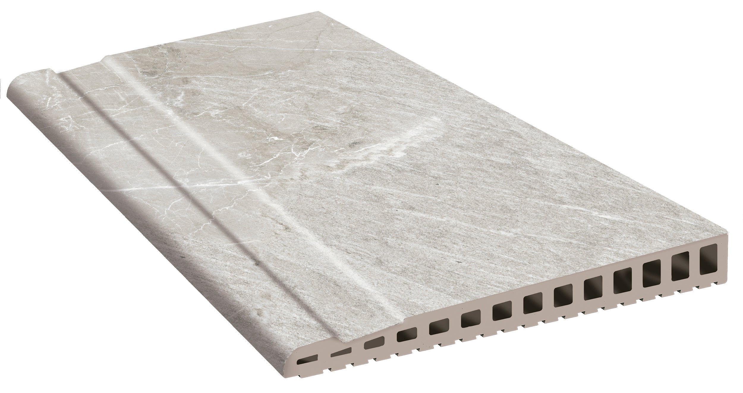 Baldosas para peldaños de escalera cerámica imperial de 66.5x28cm gris