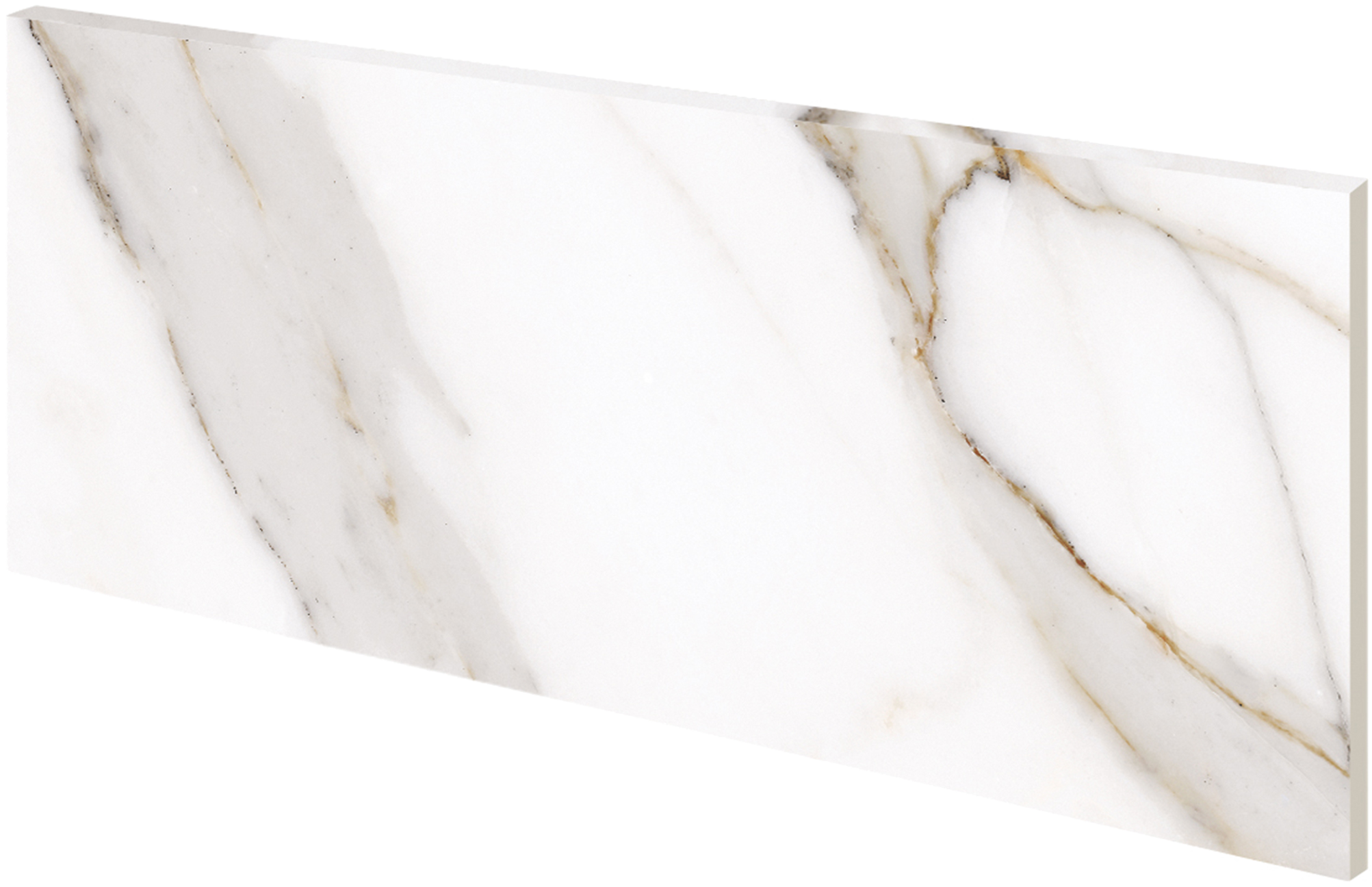Rodapié cerámico marble 40x18 cm mármol blanco