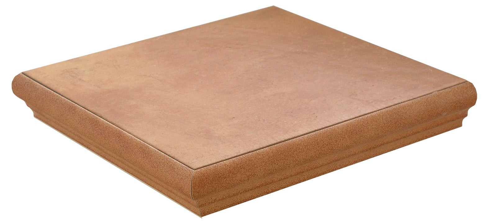 Peldaño gres porcelánico rustic efecto terracota marrón 33.15x33.15cm espesor 7.6mm