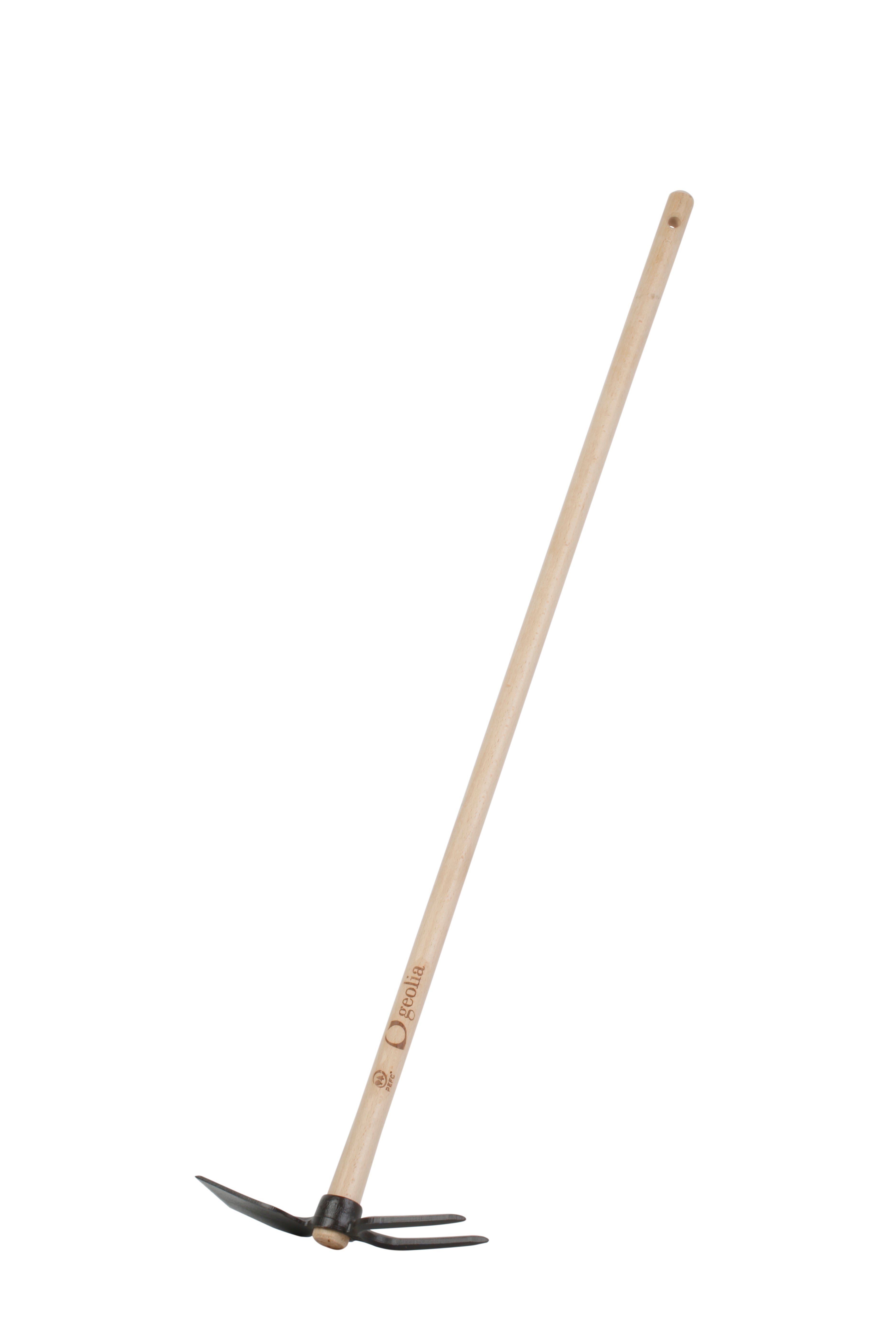 Azadilla horquilla geolia de acero forjado longitud 26cm mango haya pefc 120cm