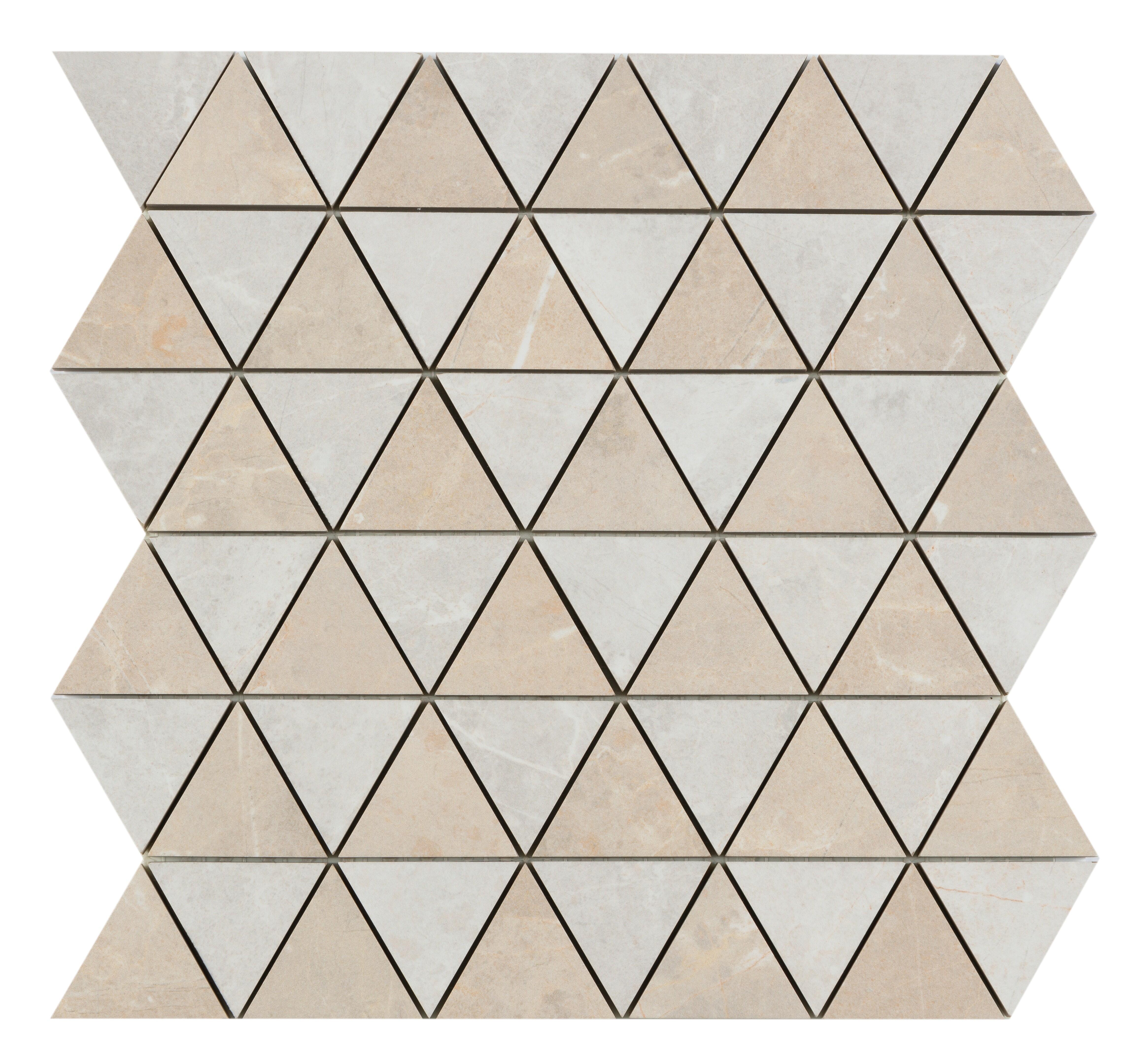 Azulejo mosaico porcelana verdi efecto mármol beige 30x30 cm