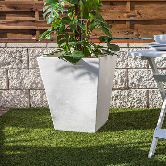 Maceta de polietileno Calendula blanco de 52x52x63cm - 5