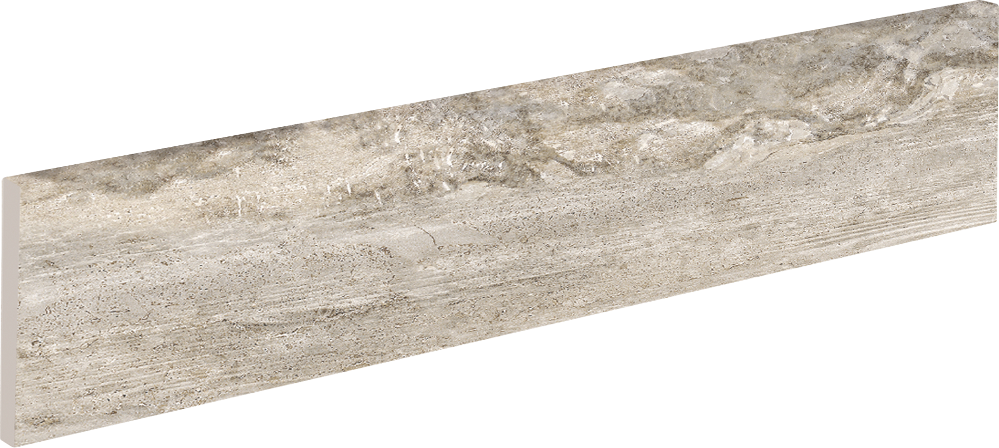 Rodapié cerámico travertino 40x9 cm mármol marrón