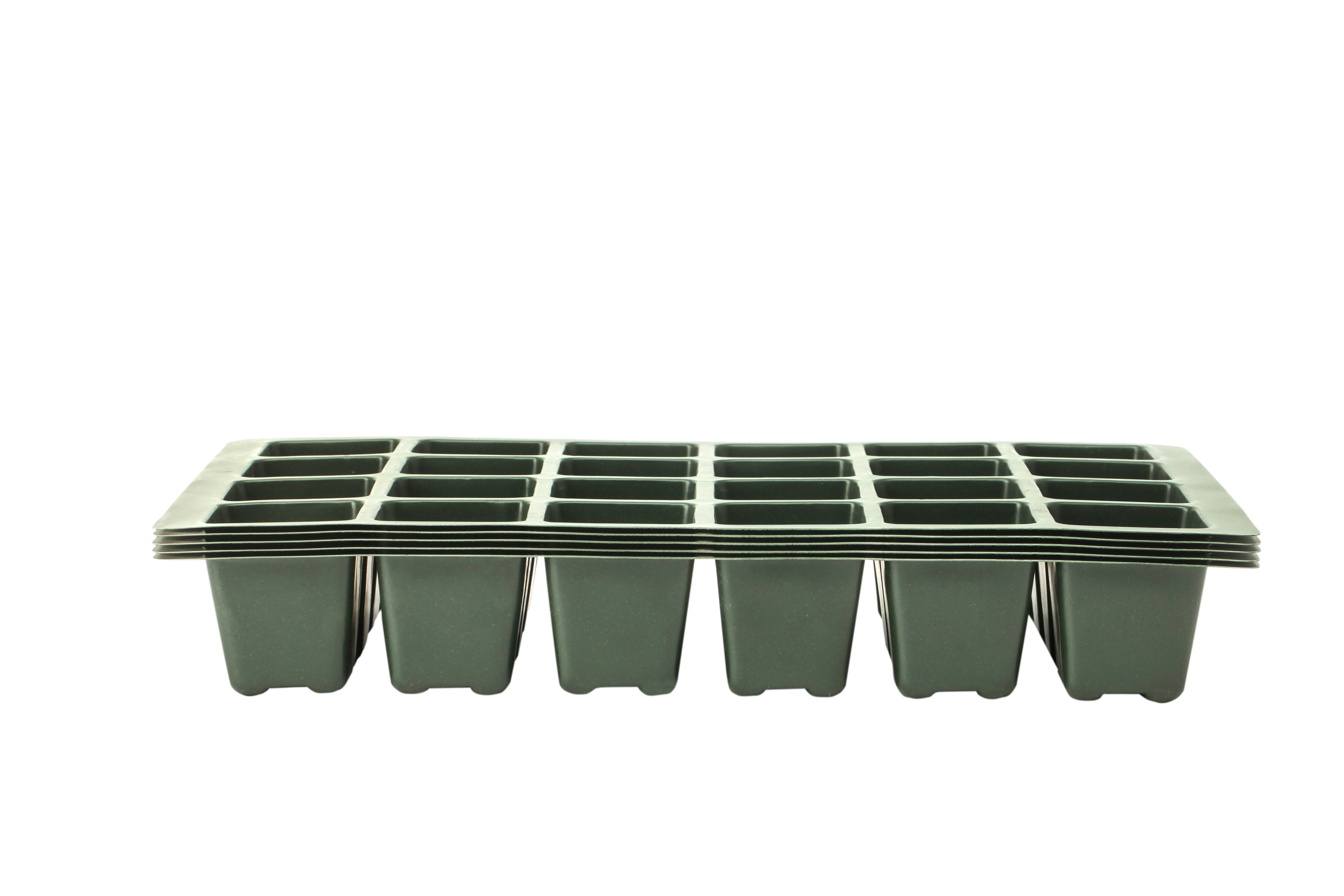 Kit de semillero de polipropileno de 5 alveolos 36x6.5x22.4 cm - 2