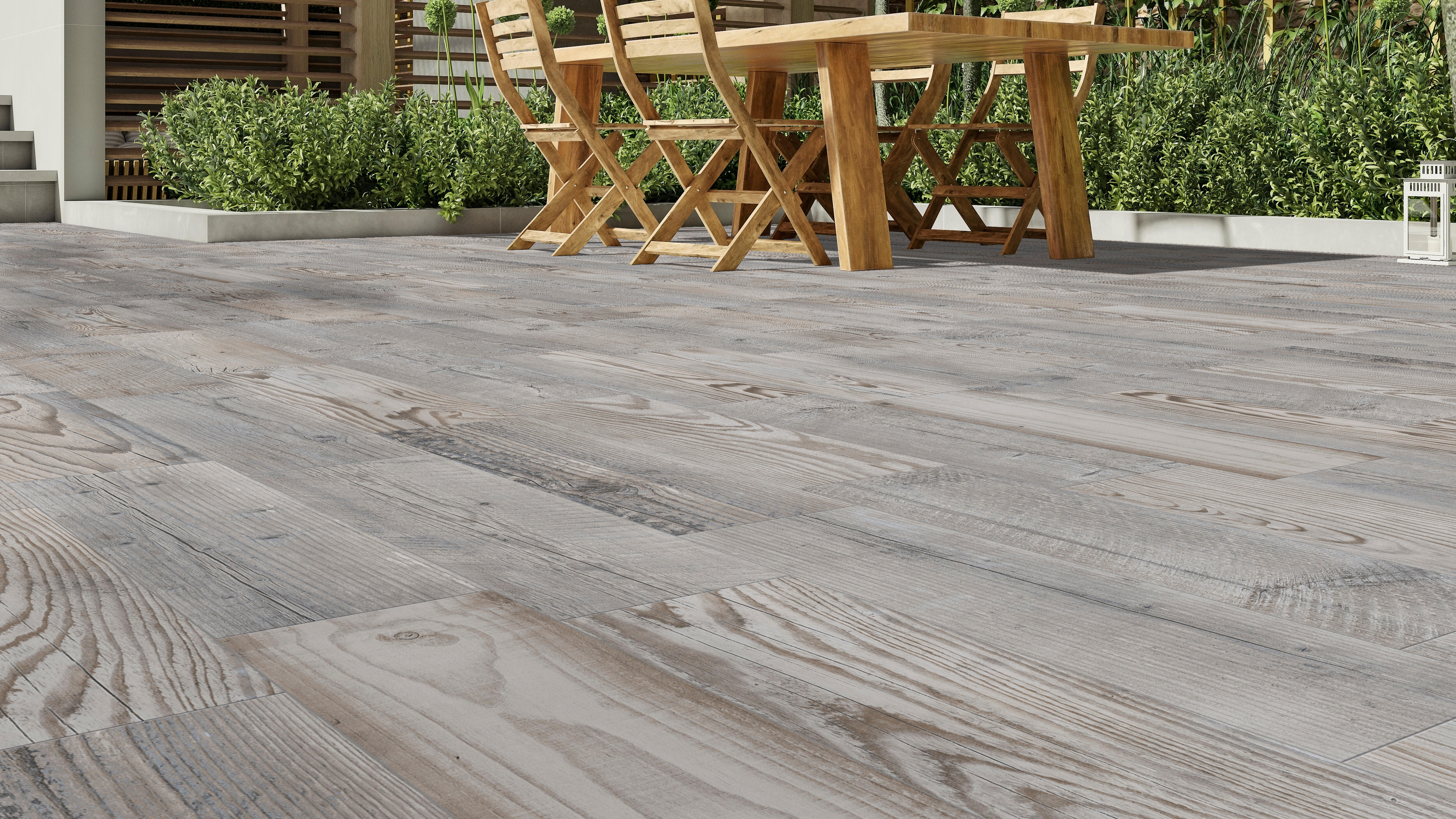 Suelo porcelánico village efecto madera gris 20.2x66.2 cm c3 artens