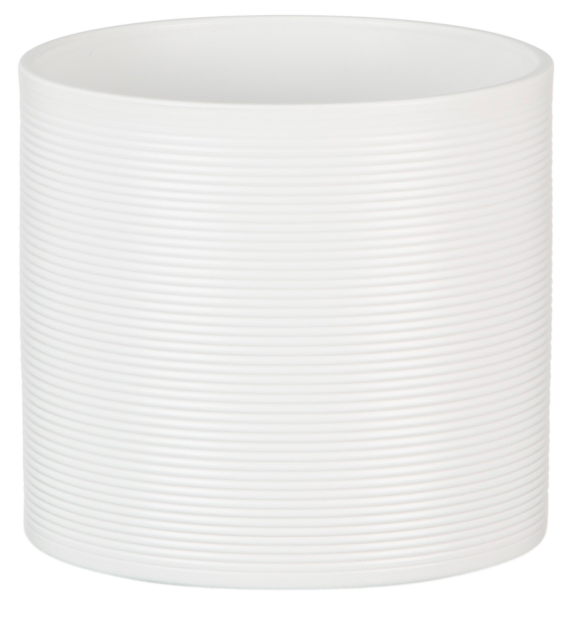 Maceta redonda de cerámica SCHEURICH ø 23 cm y 21 cm altura blanco - 4