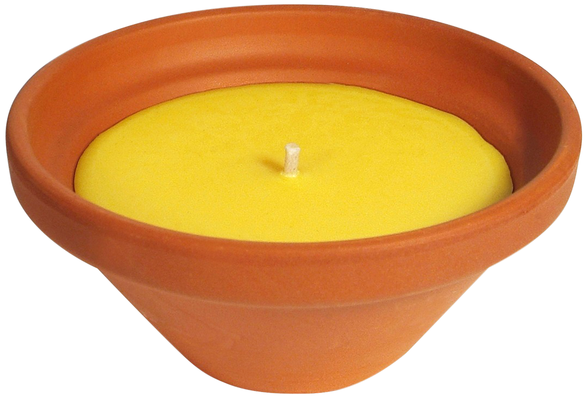 Vela de citronela vasija terracota 5,5x12 cm para exterior, ahuyenta mosquitos