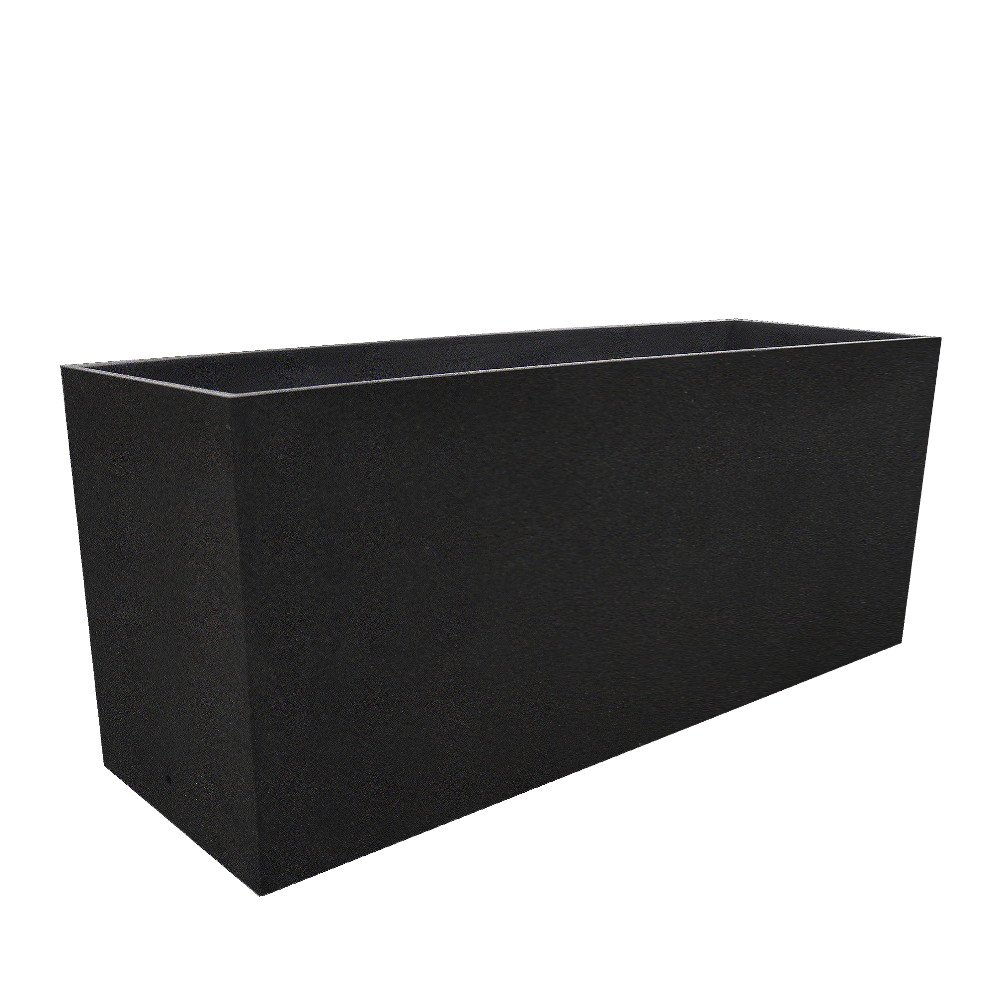 Maceta de hormigón negro de 118x38.5 cm