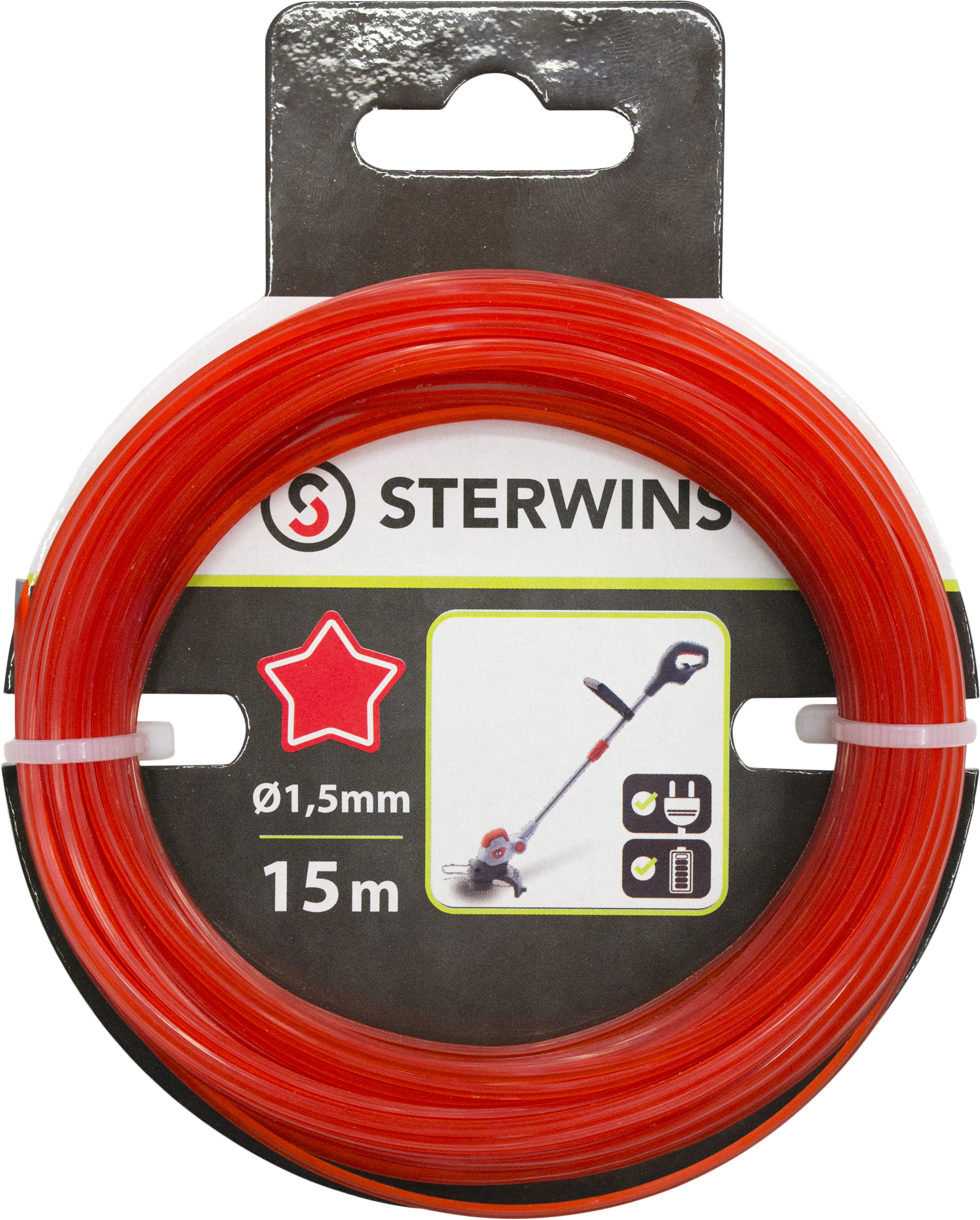 Hilo para cortabordes o desbrozadoras sterwins 1.5 mm 15 m