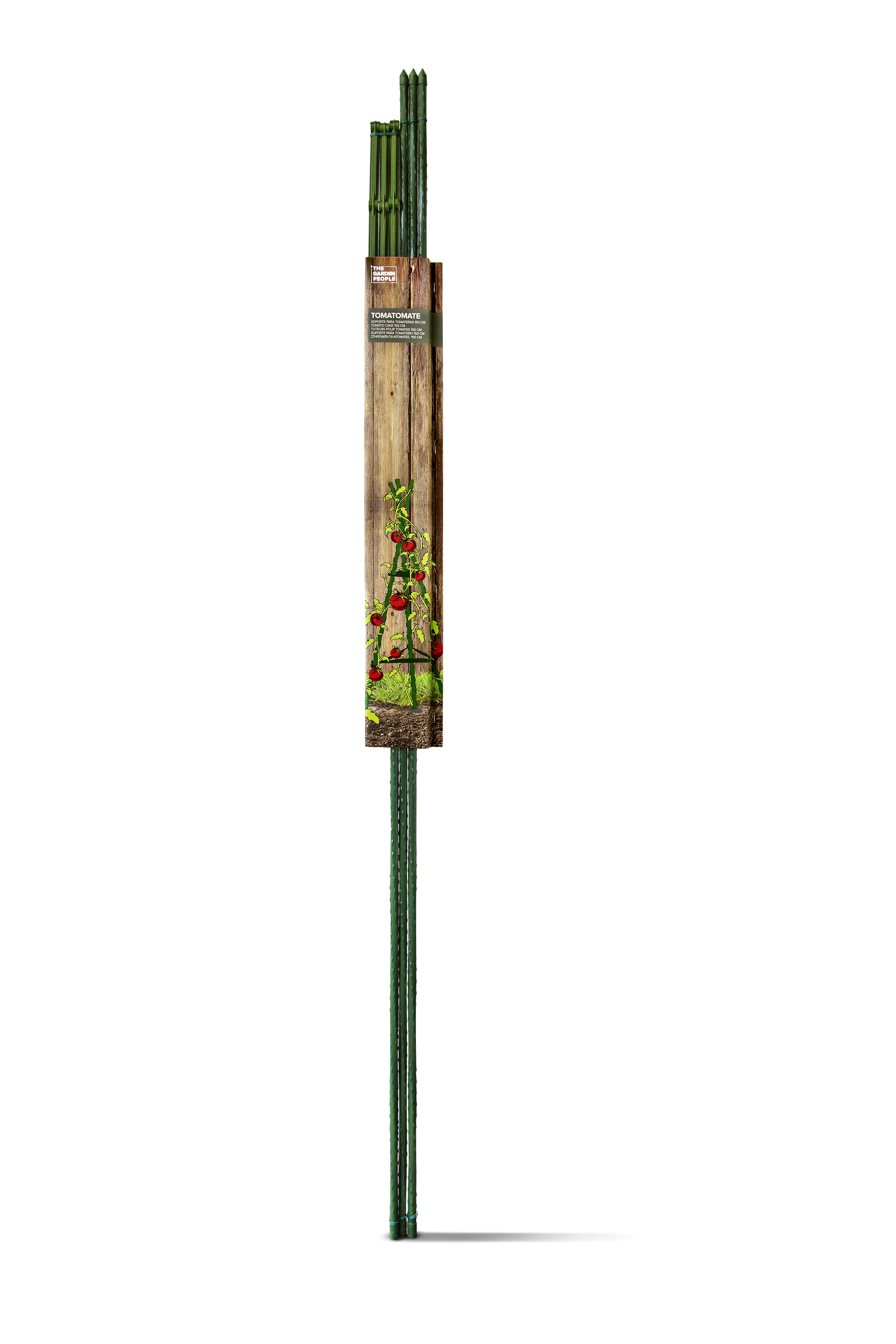 Soporte para plantar de metal revestimiento plástico de 1.5m de alto y 11 mm de
