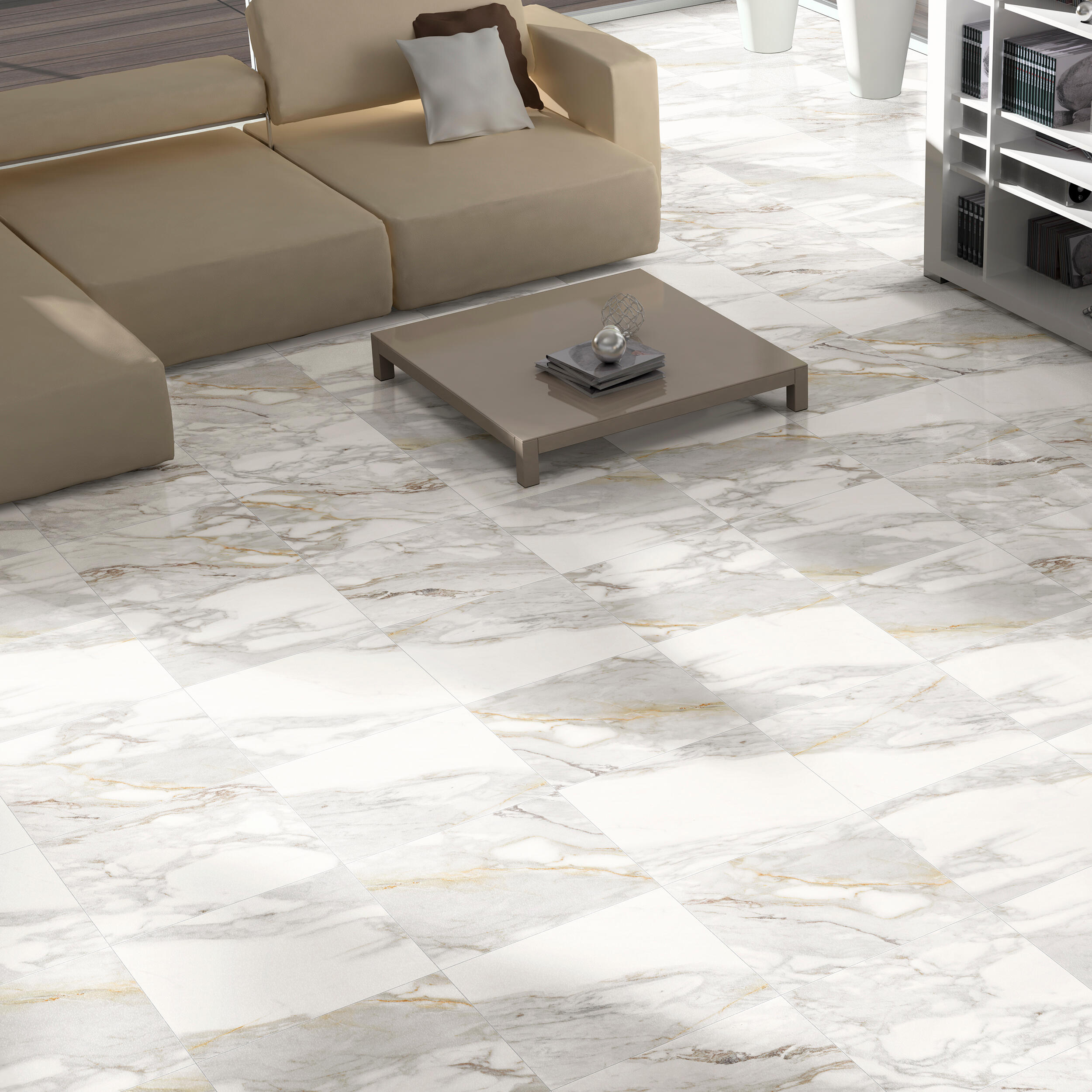 Suelo/azulejo porcelánico ng magna efecto mármol oro 60x60 cm c1