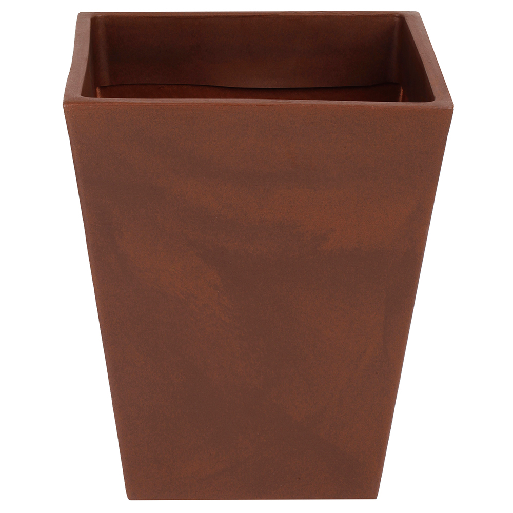 Maceta de plástico caléndula marrón 52x52 cm