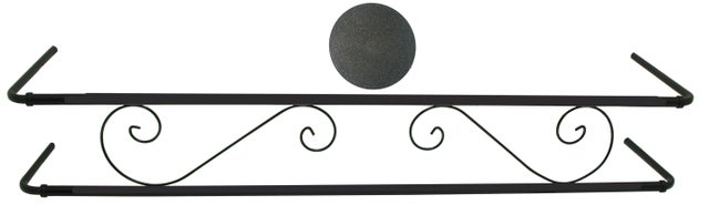 Portamaceteros para balconera CLÁSICO NEGRO FORJA 100-140