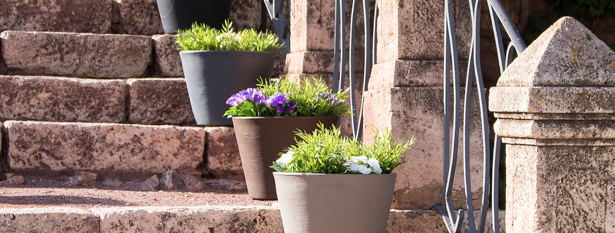 Macetas para exteriores e interiores - contenedores para plantas, macetas  en color blanco, tipo panal