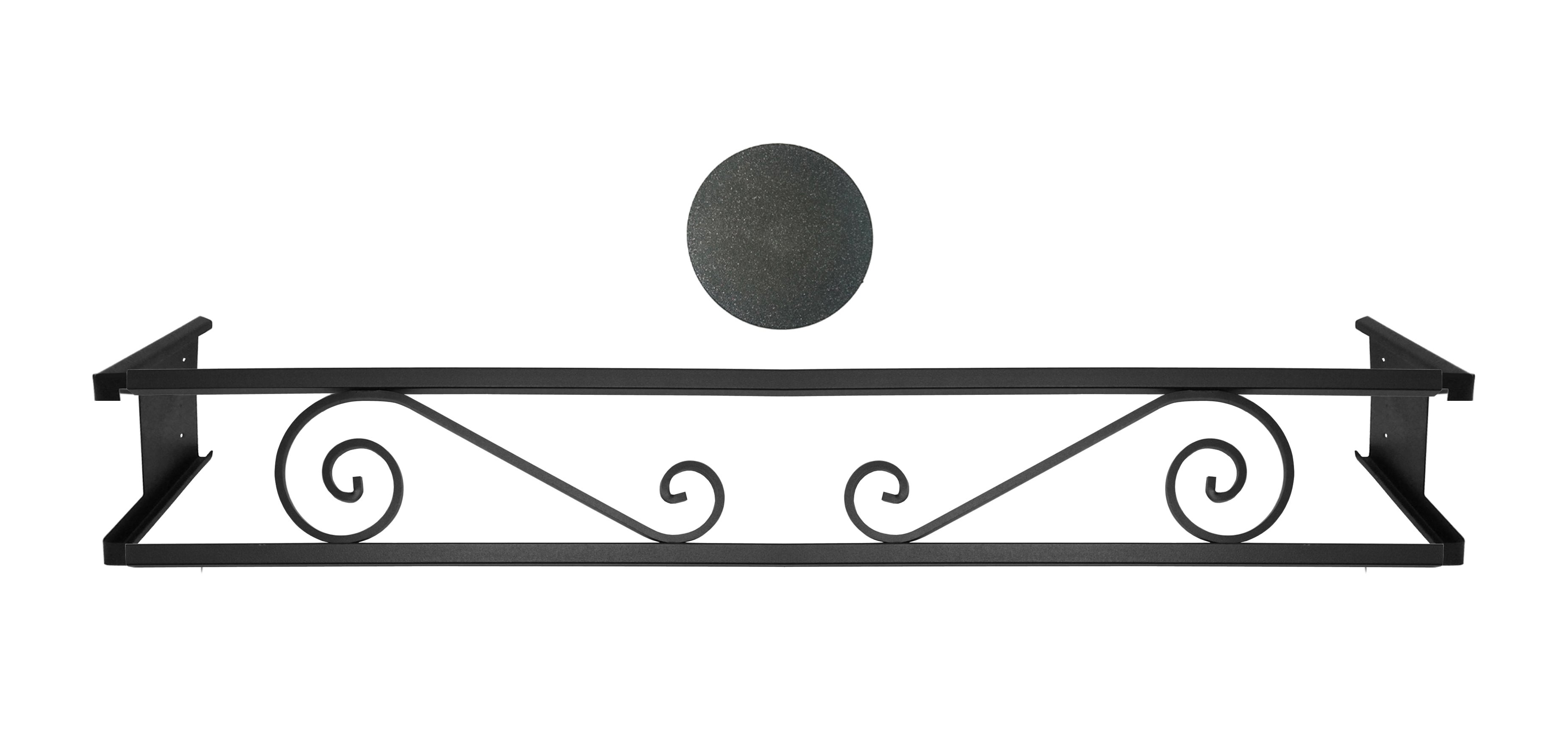 Portamaceteros desmontable volutas negro forja 140-200