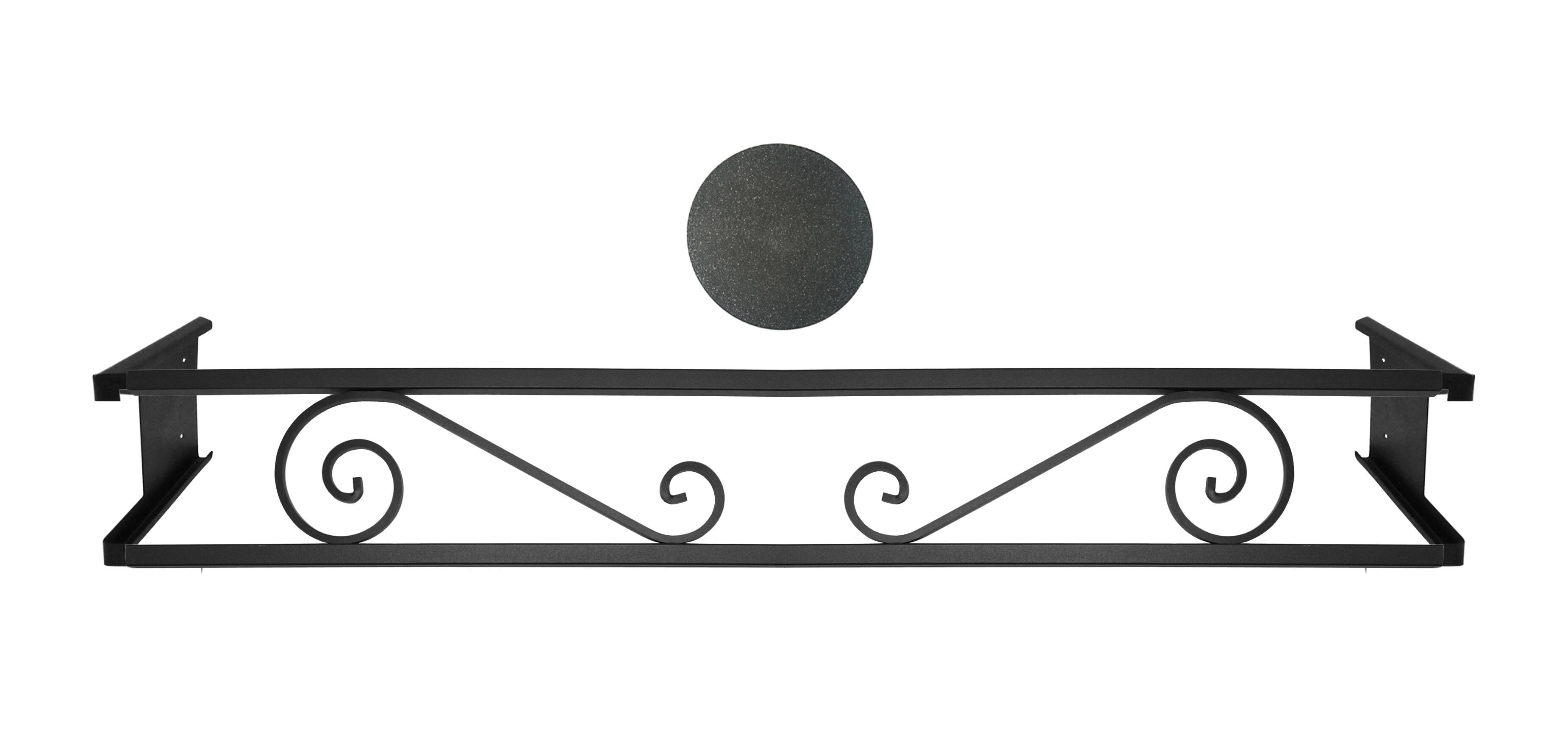 Portamaceteros desmontable volutas negro forja 100-140