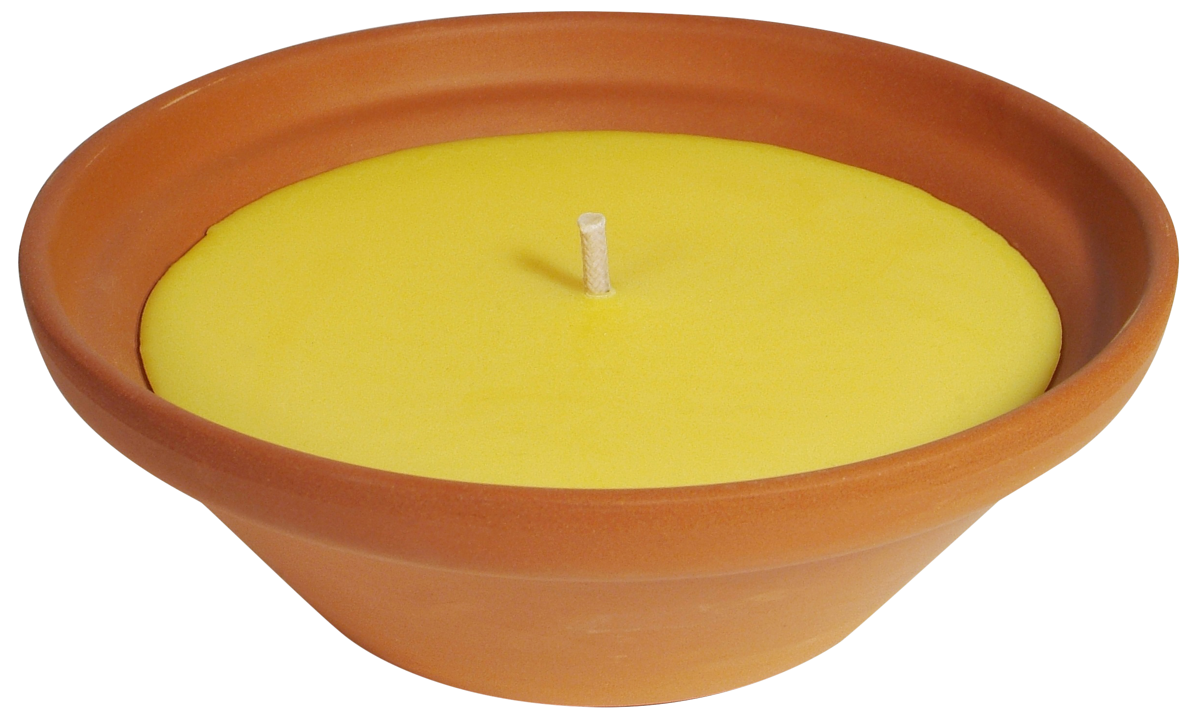 Vela de citronela vasija terracota 22x7,5 cm para exterior, ahuyenta mosquitos