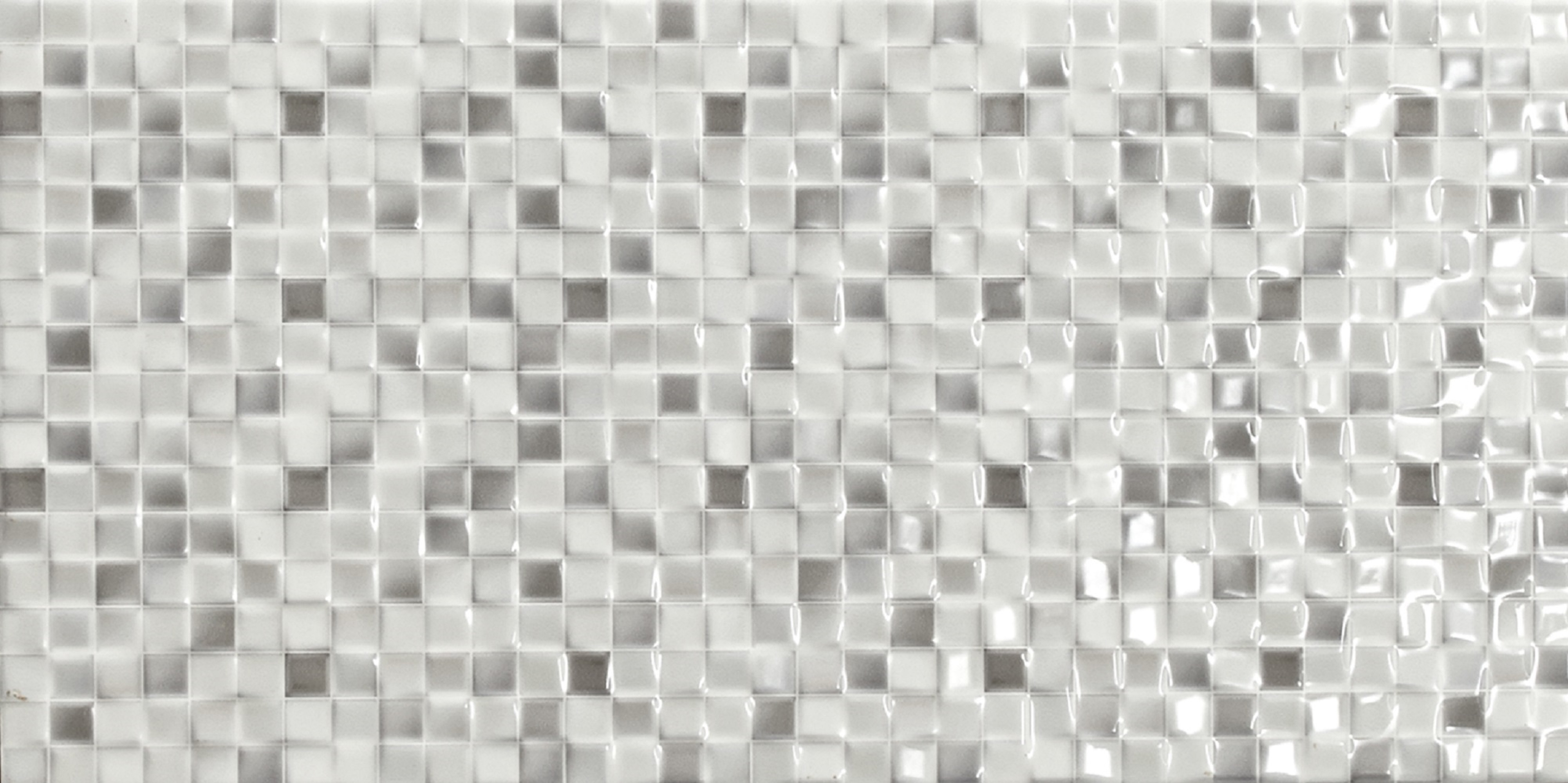 Azulejo cerámico andros efecto relieve, mosaico gris 25x50 cm