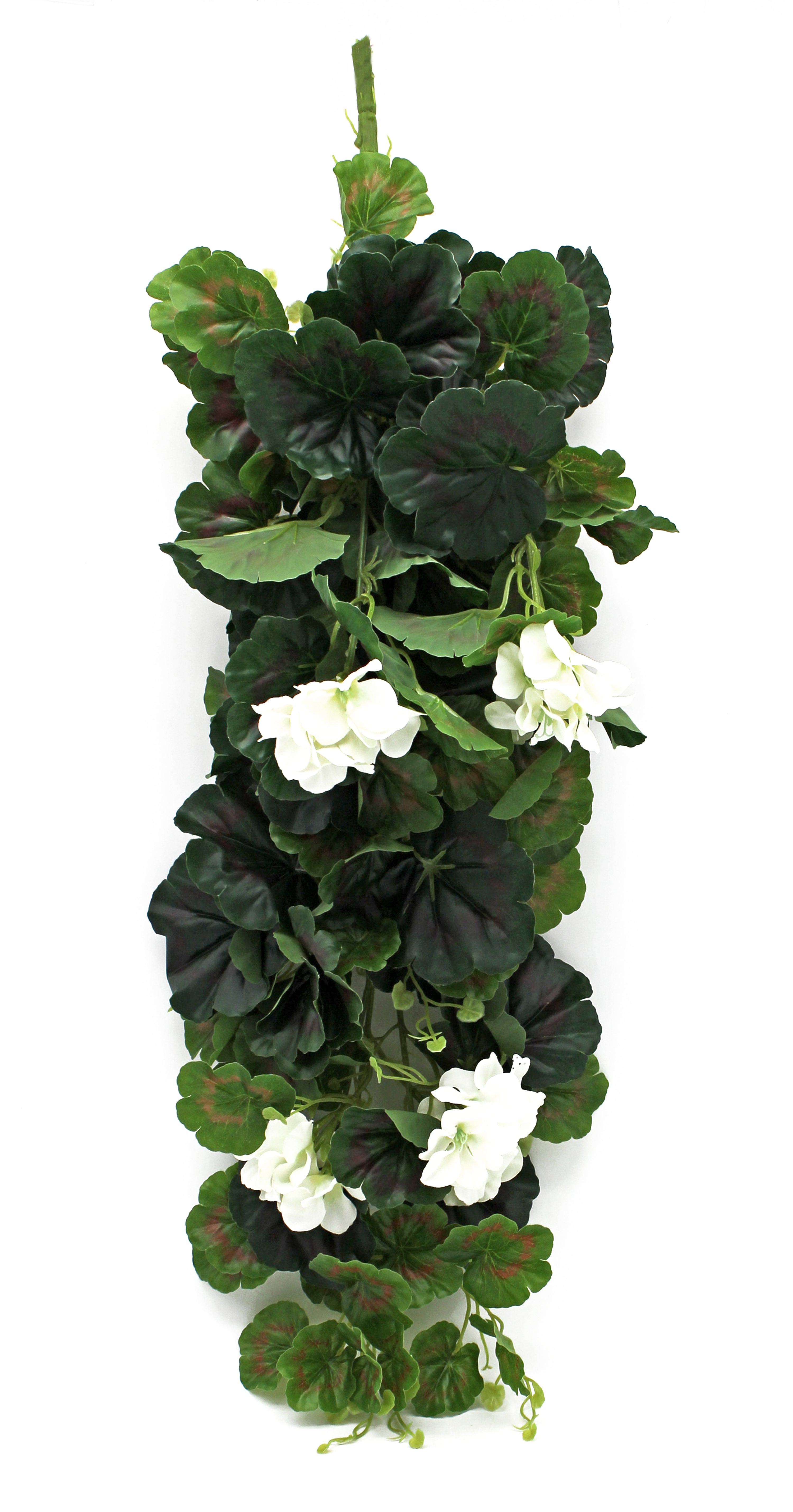 Planta artificial geranio blanco de 65 cm de altura