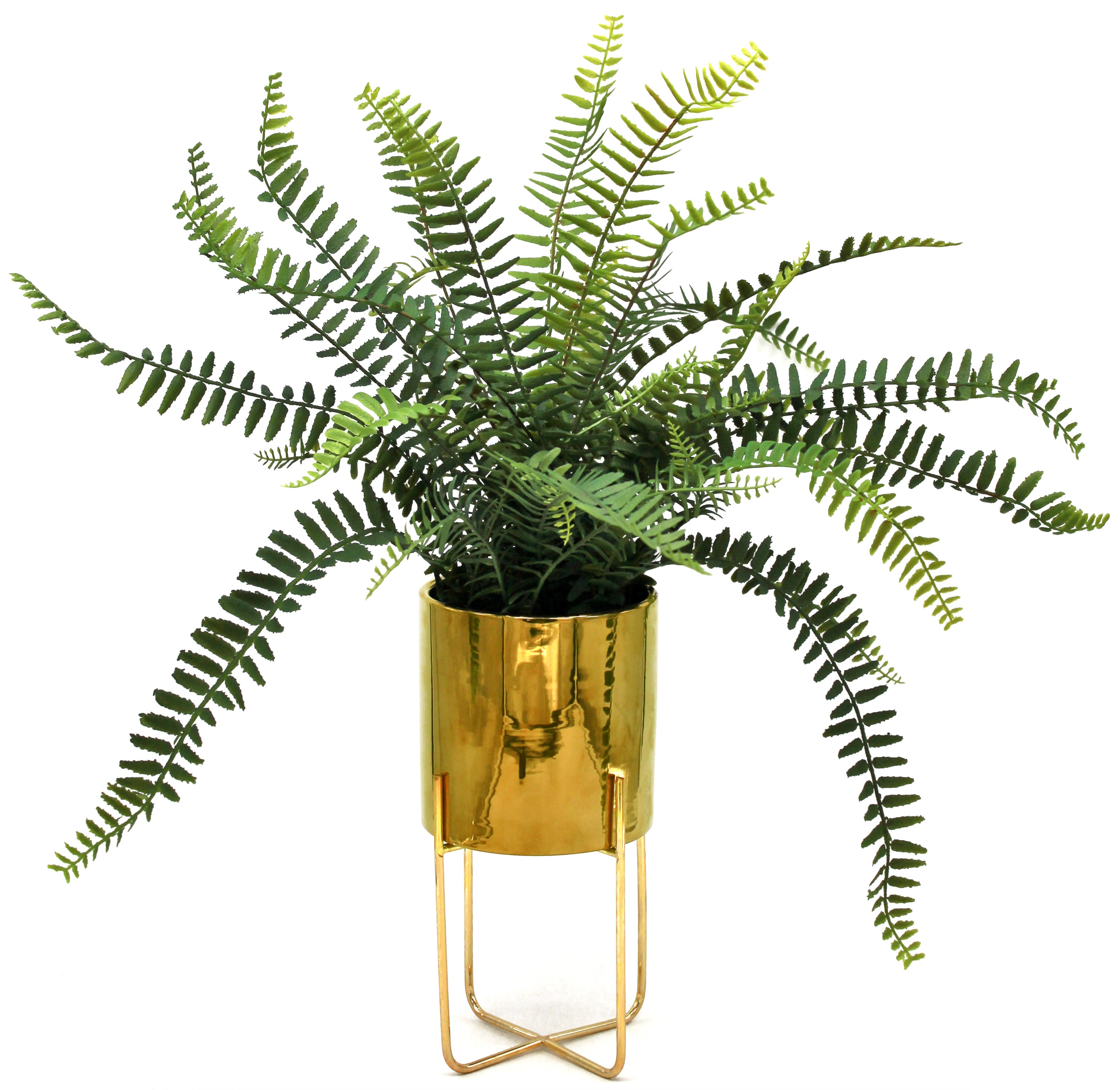 Planta artificial helecho de 60 cm de altura en maceta de 13 cm