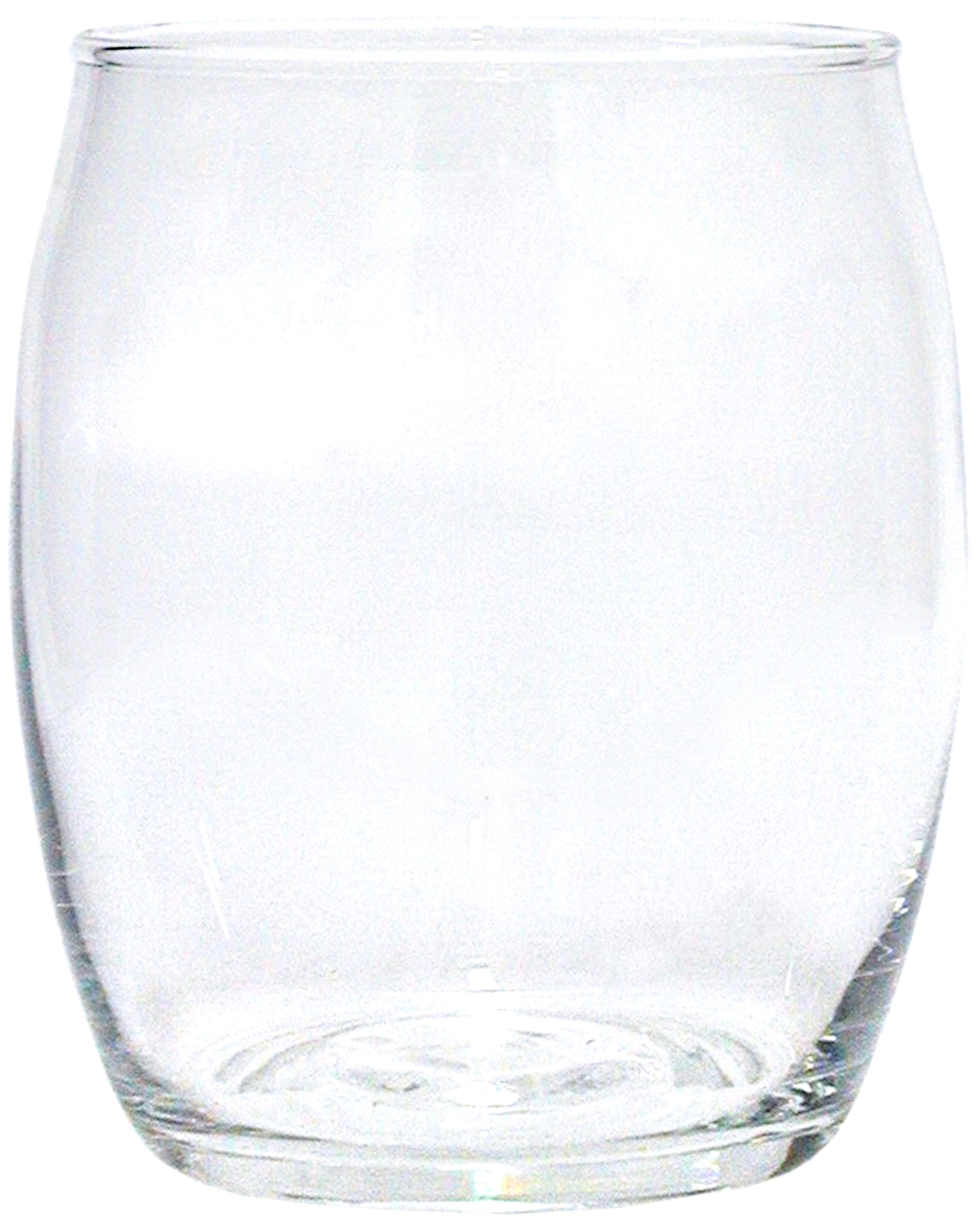 Jarrón ovalado de cristal 14x16.5 cm