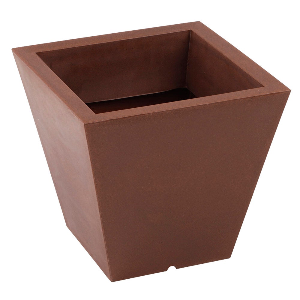 Maceta de polietileno clavel marrón 40x40 cm
