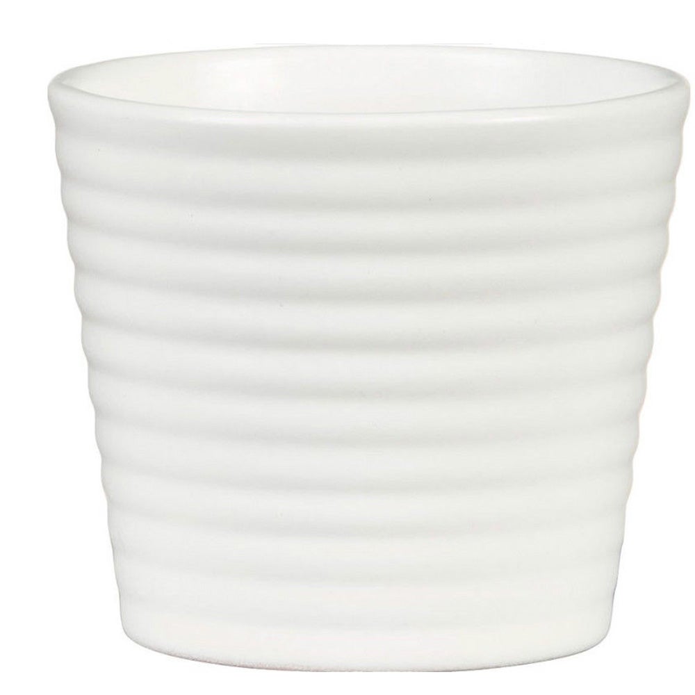 Maceta redonda de arcilla SCHEURICH ø 9.1 cm y 8 cm altura blanco - 12