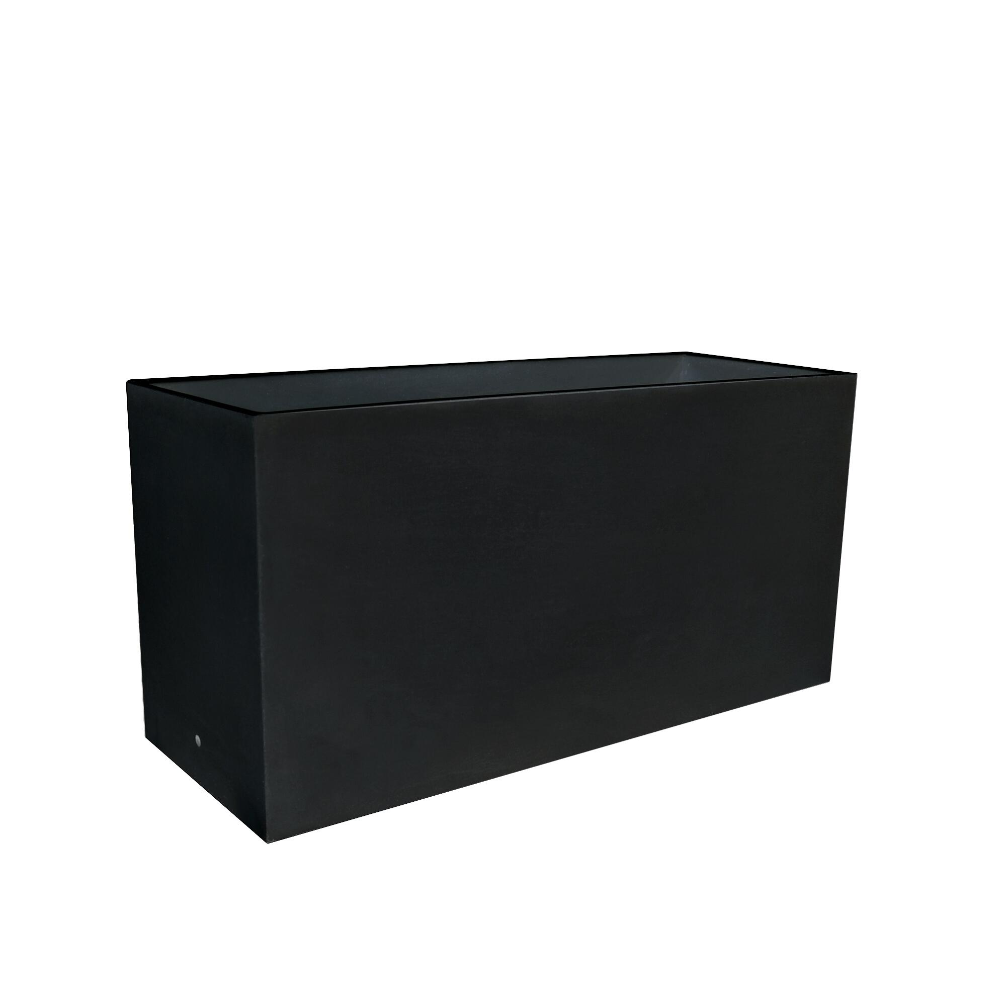 Maceta de hormigón negro 78x29 cm