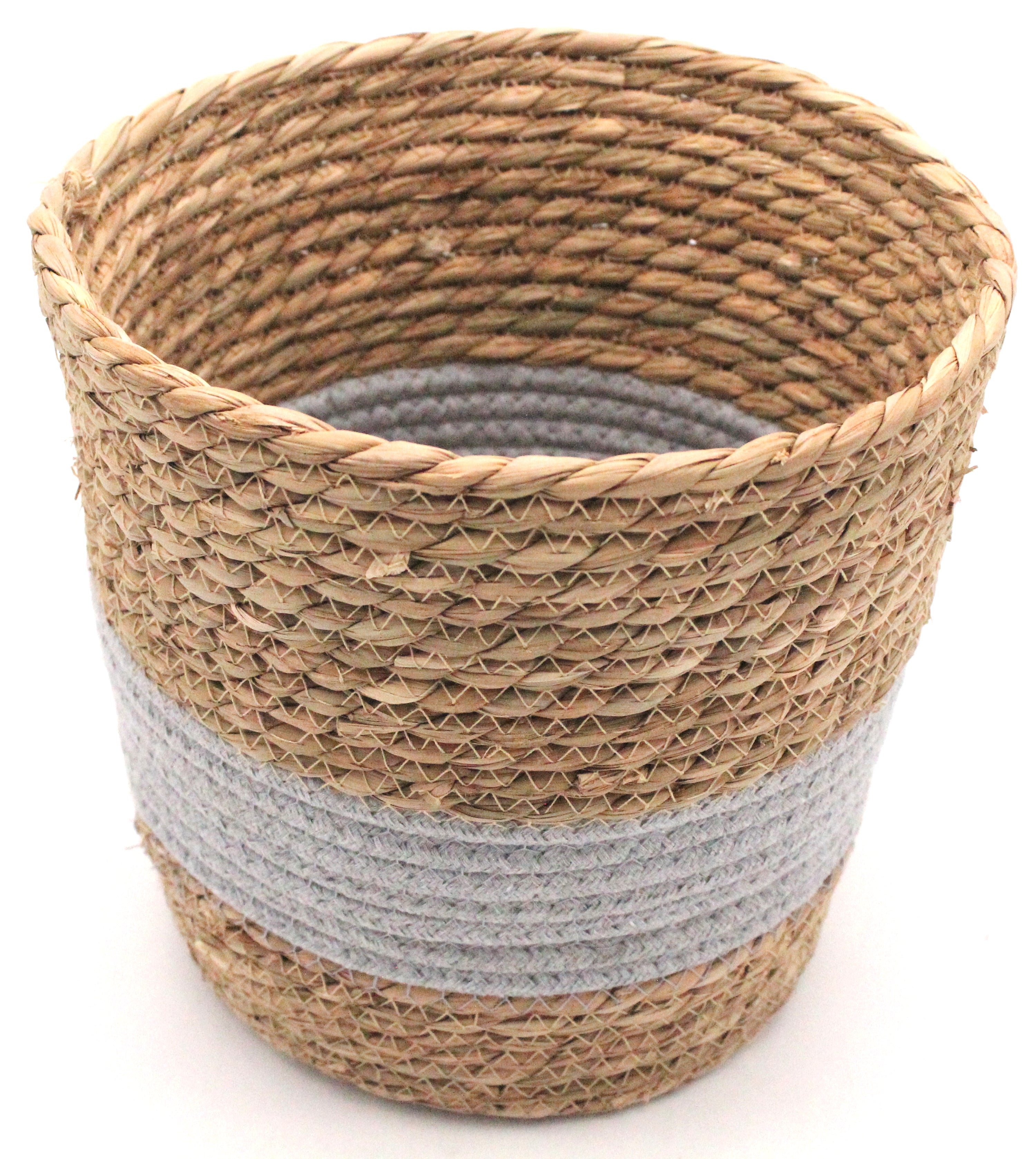 Cesto de fibras 22X23cm cinza Sinder - 4