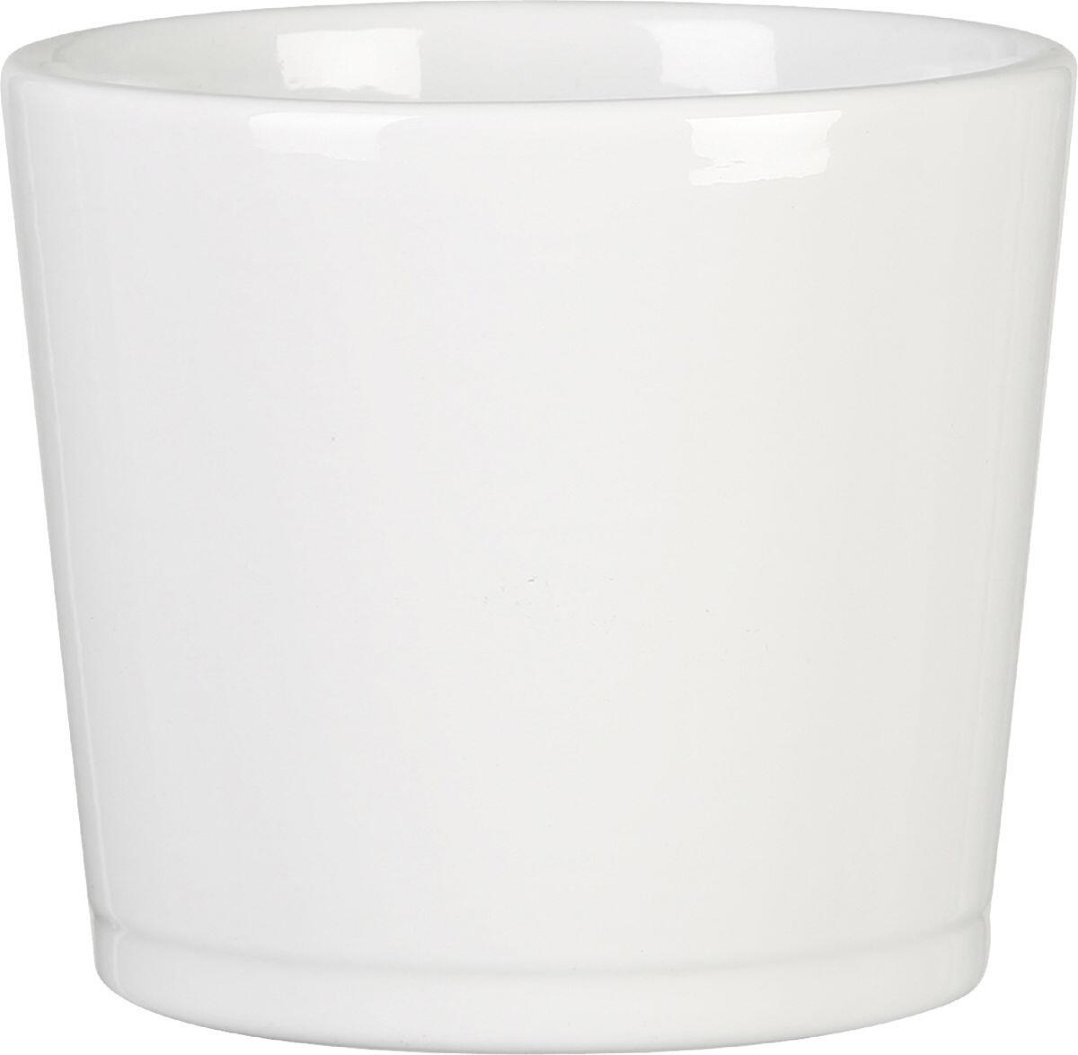 Maceta redonda de arcilla SCHEURICH ø 14.5 cm y 13.3 cm altura blanco - 3
