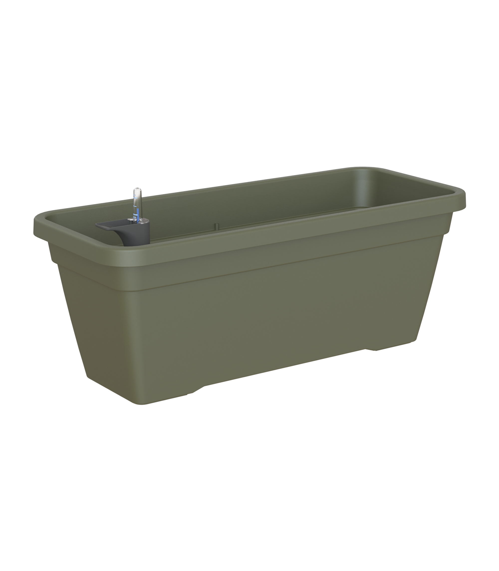 Jardinera auto riego de polipropileno venezia l verde 57.9x24.3x22 cm