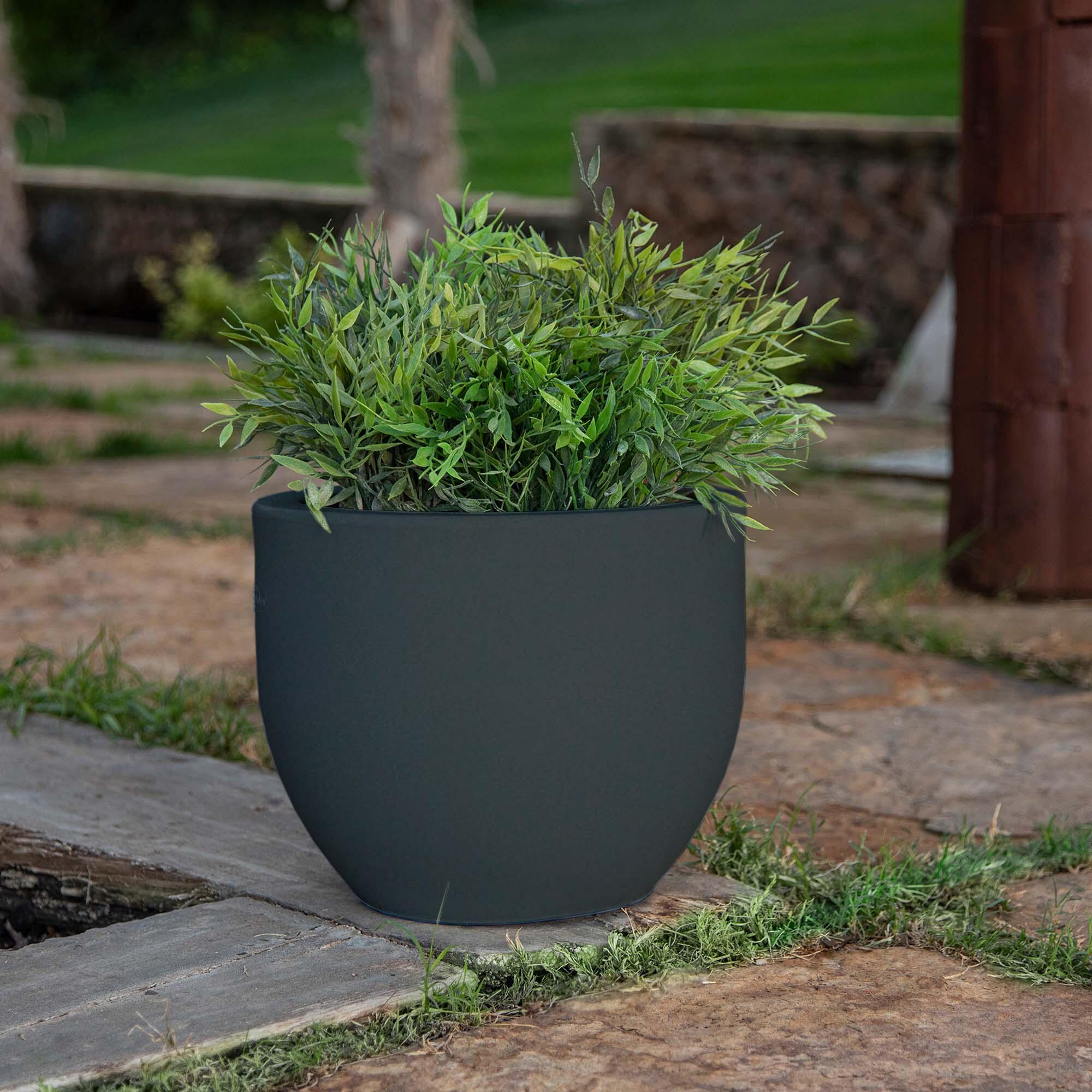 Maceta redonda de polietileno NEWGARDEN Azalea ø 30 cm y 24.7 cm altura negro - 6